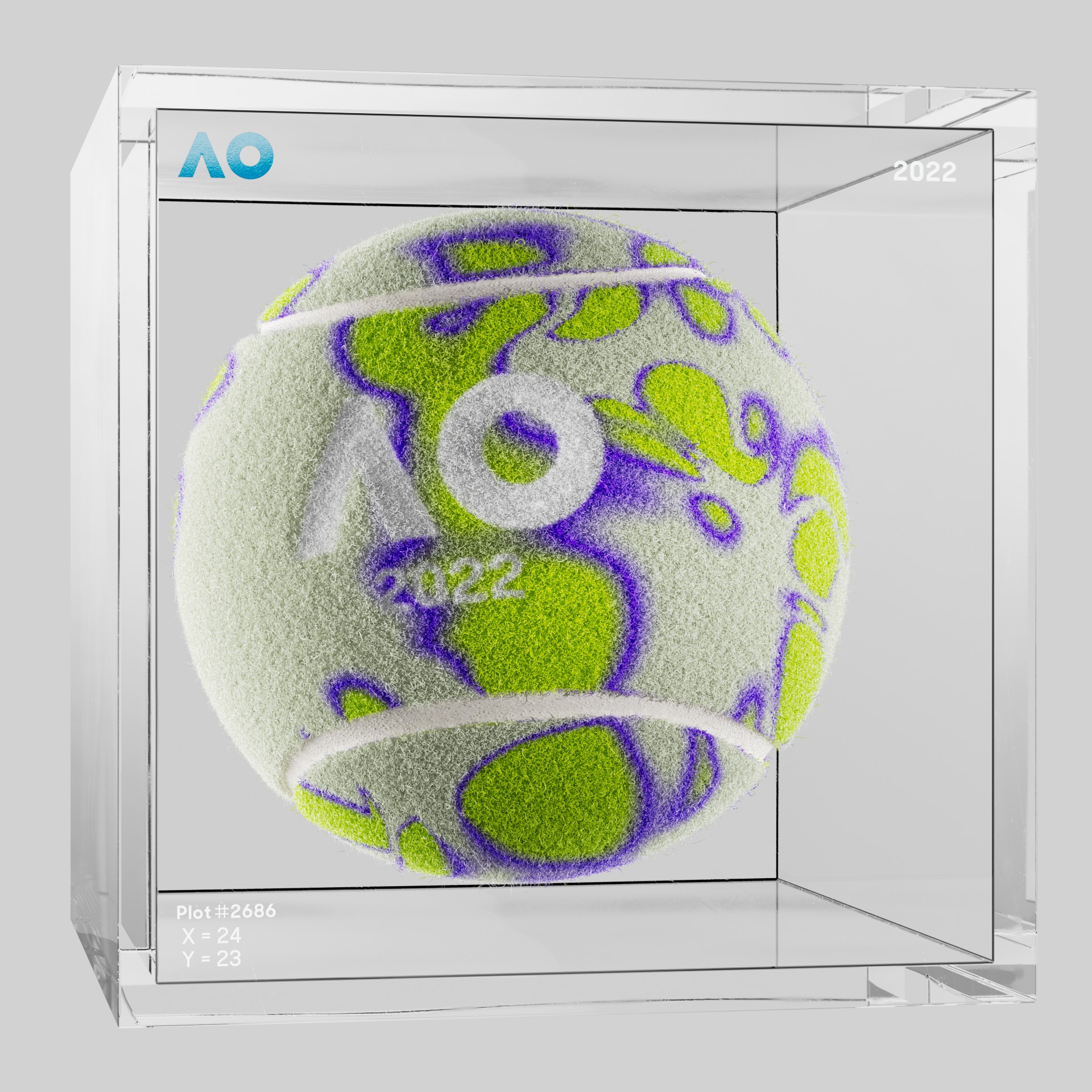 The Australian Open - The Australian Open Art Ball - AO Art Ball #1409 - NFT # 1409