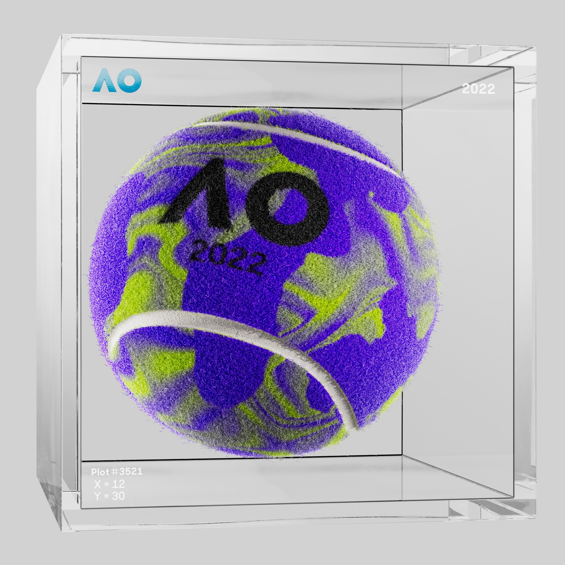 The Australian Open - The Australian Open Art Ball - AO Art Ball #1411 - NFT # 1411