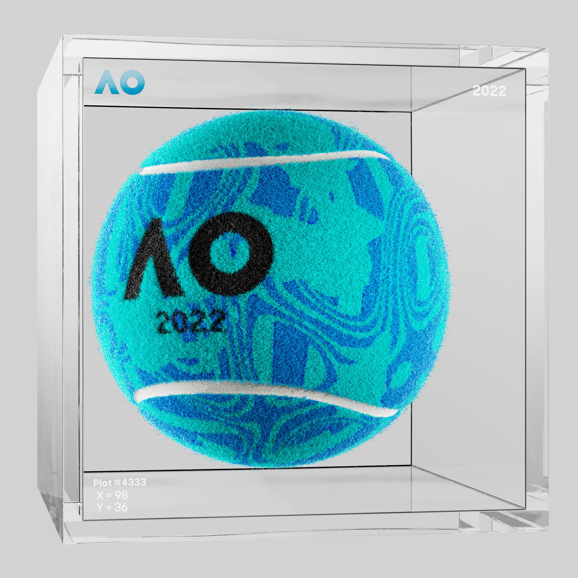 The Australian Open - The Australian Open Art Ball - AO Art Ball #1415 - NFT # 1415