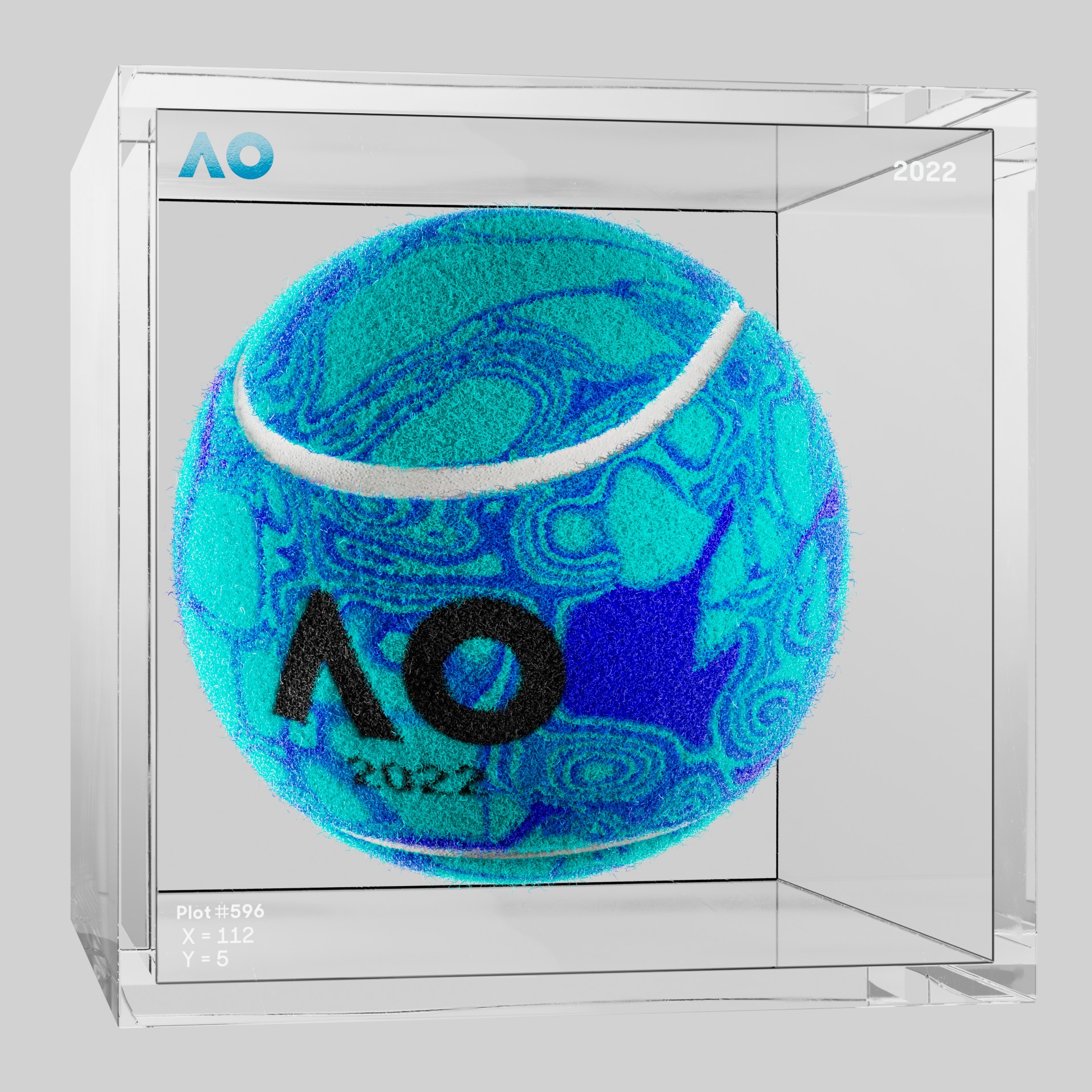 The Australian Open - The Australian Open Art Ball - AO Art Ball #1416 - NFT # 1416