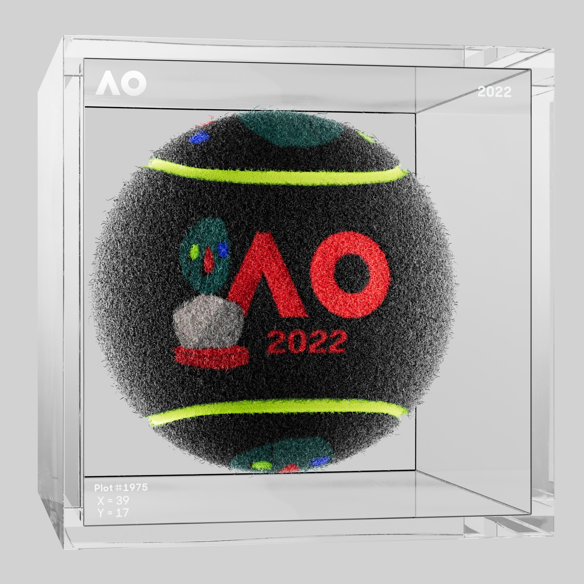 The Australian Open - The Australian Open Art Ball - AO Art Ball #1418 - NFT # 1418