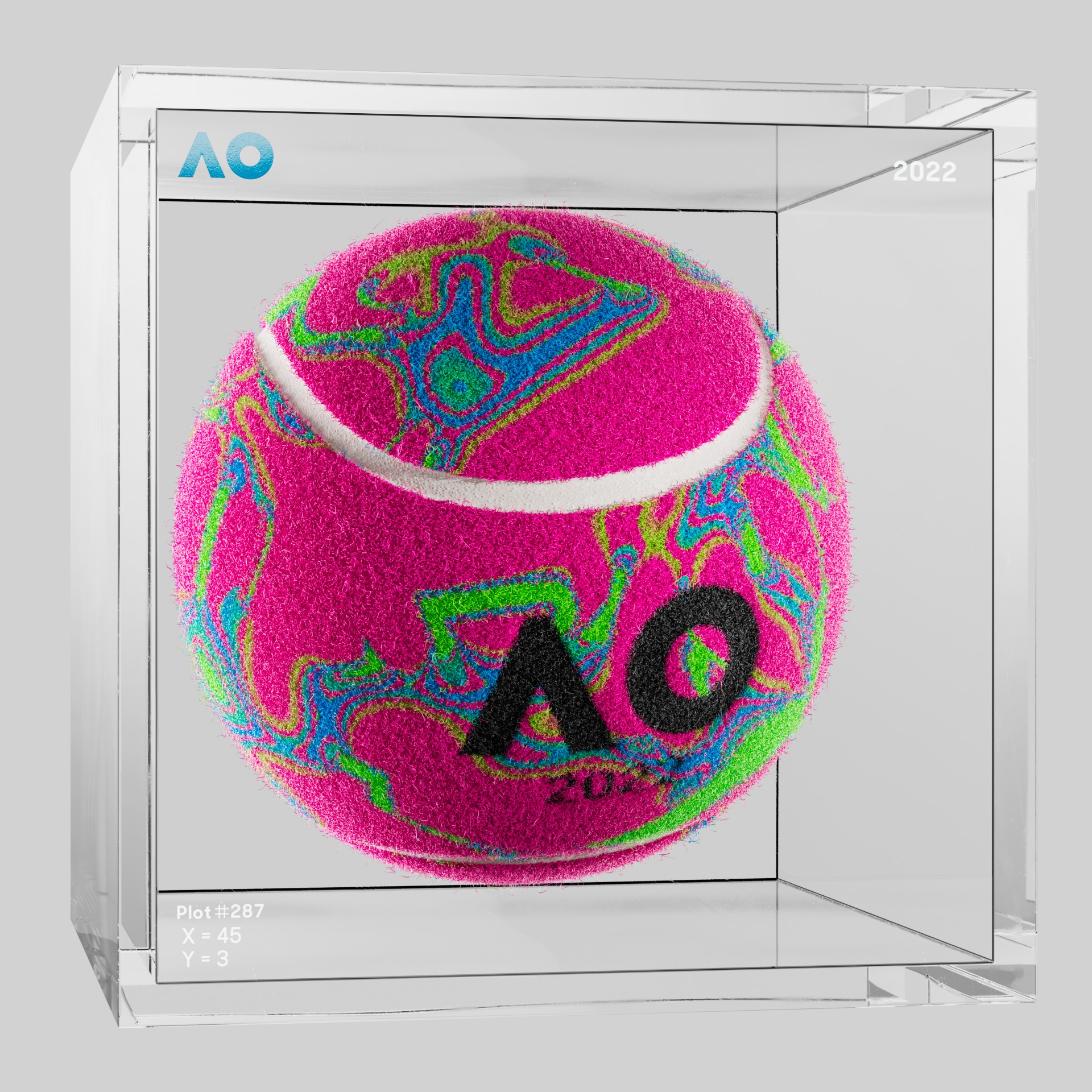 The Australian Open - The Australian Open Art Ball - AO Art Ball #1422 - NFT # 1422