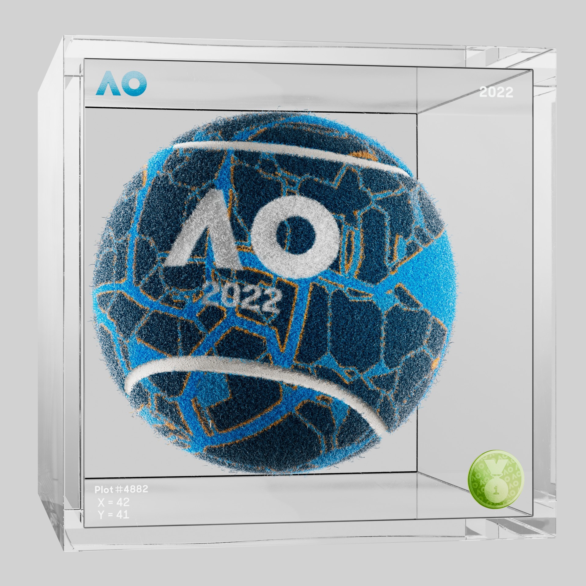 The Australian Open - The Australian Open Art Ball - AO Art Ball #1432 - NFT # 1432