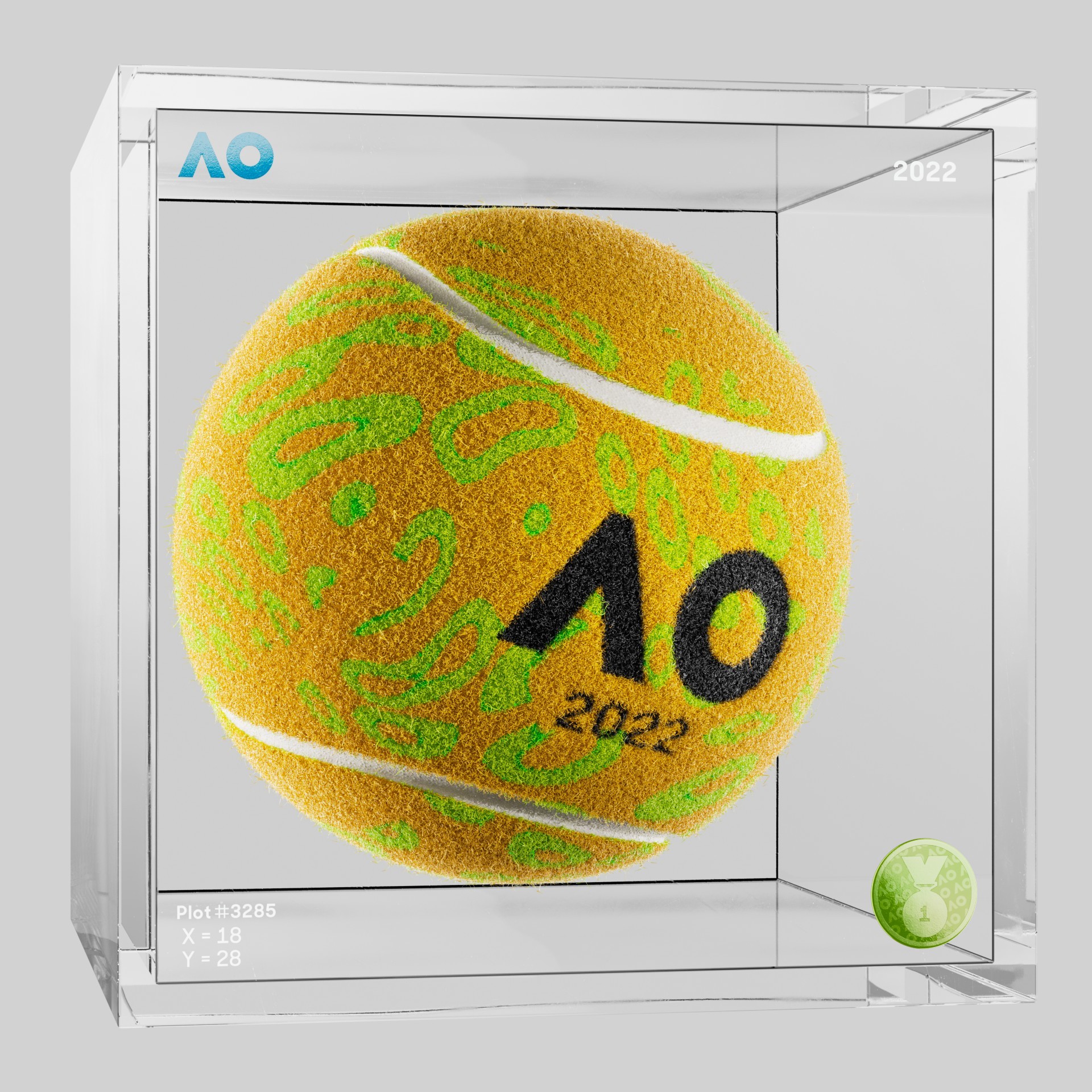 The Australian Open - The Australian Open Art Ball - AO Art Ball #1433 - NFT # 1433