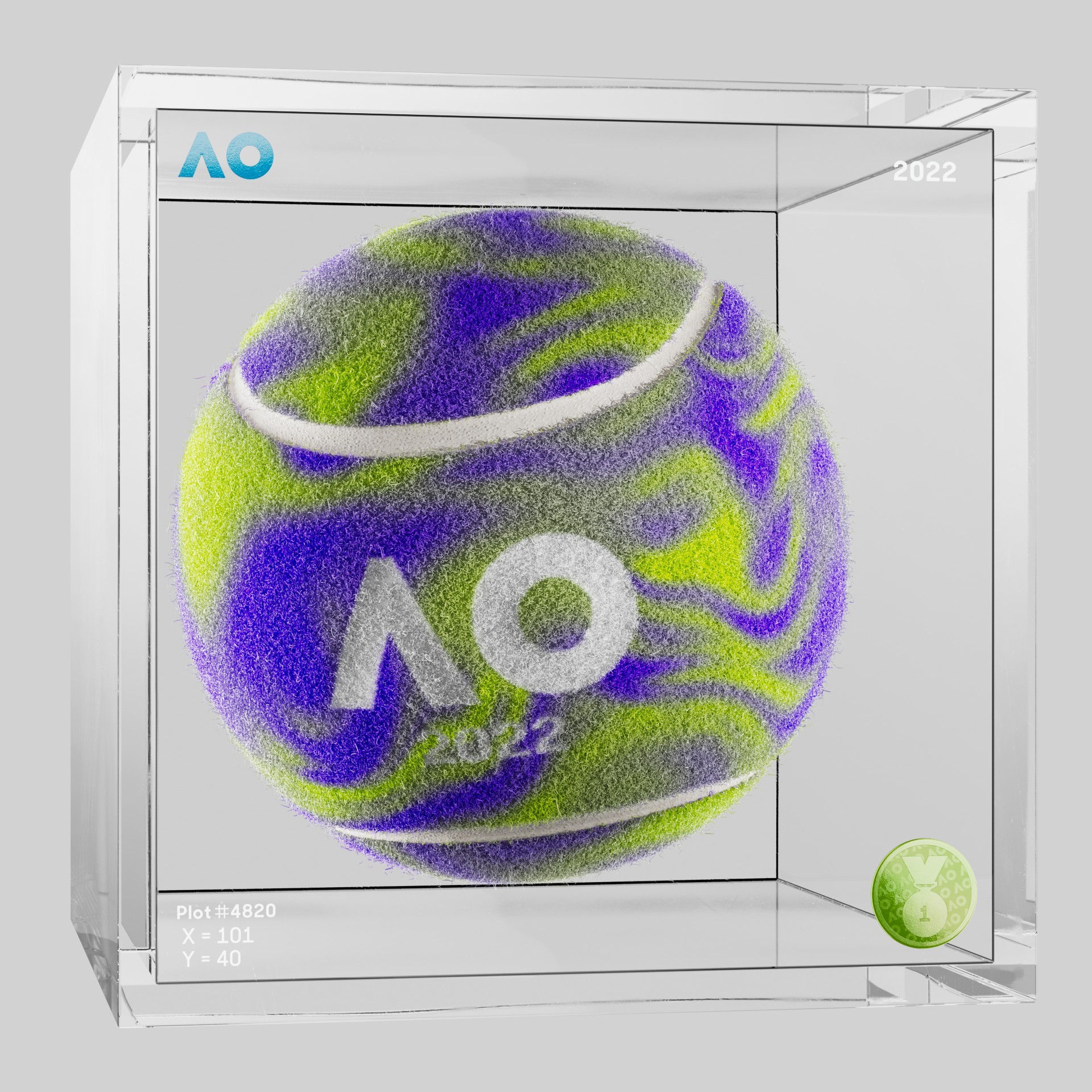 The Australian Open - The Australian Open Art Ball - AO Art Ball #1436 - NFT # 1436