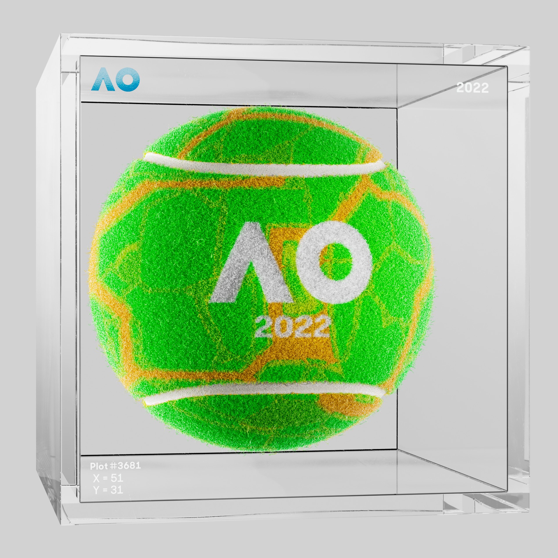 The Australian Open - The Australian Open Art Ball - AO Art Ball #1438 - NFT # 1438