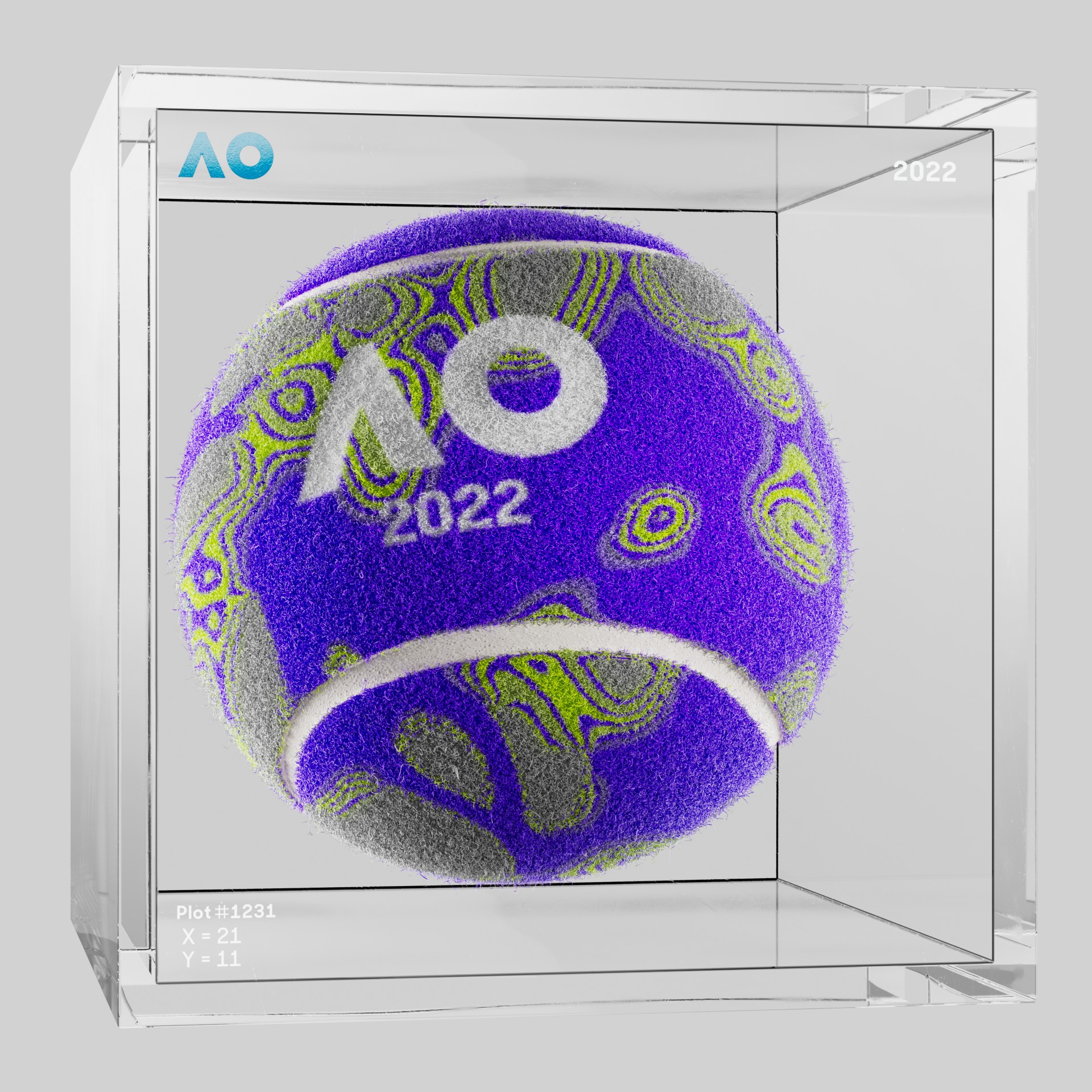 The Australian Open - The Australian Open Art Ball - AO Art Ball #1443 - NFT # 1443