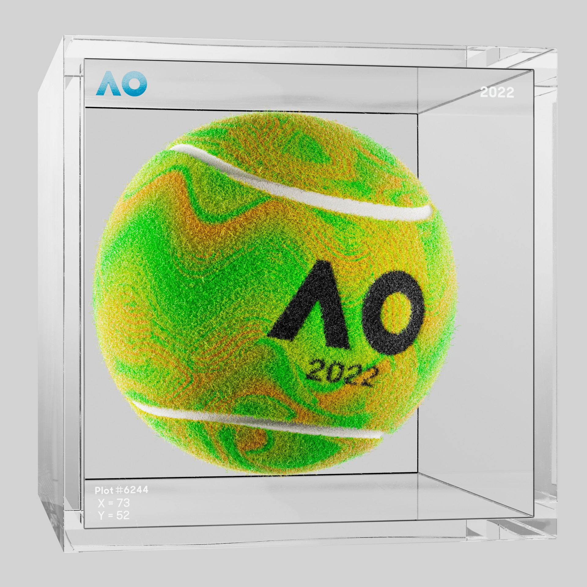 The Australian Open - The Australian Open Art Ball - AO Art Ball #1445 - NFT # 1445