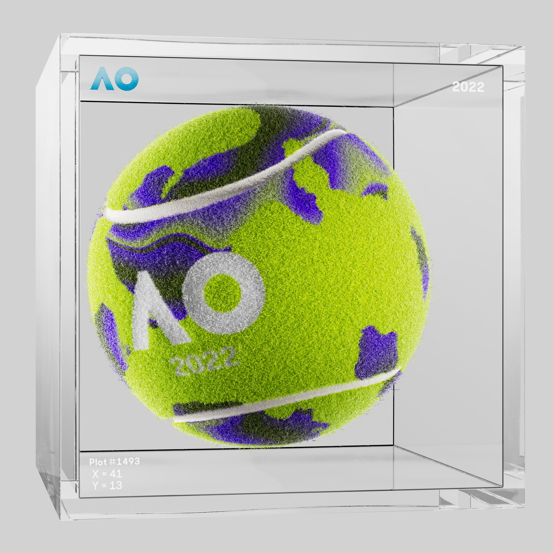 The Australian Open - The Australian Open Art Ball - AO Art Ball #1448 - NFT # 1448