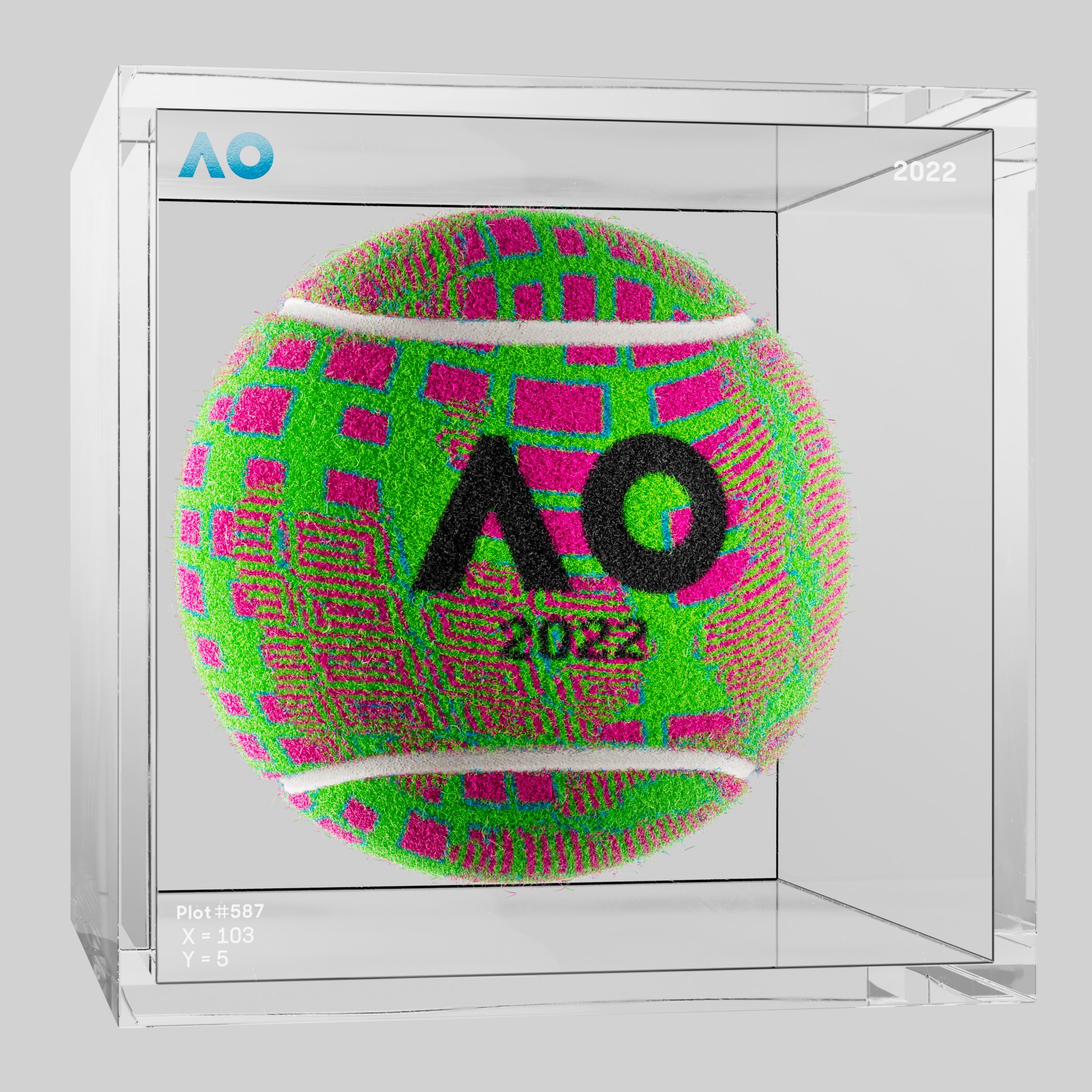 The Australian Open - The Australian Open Art Ball - AO Art Ball #1449 - NFT # 1449