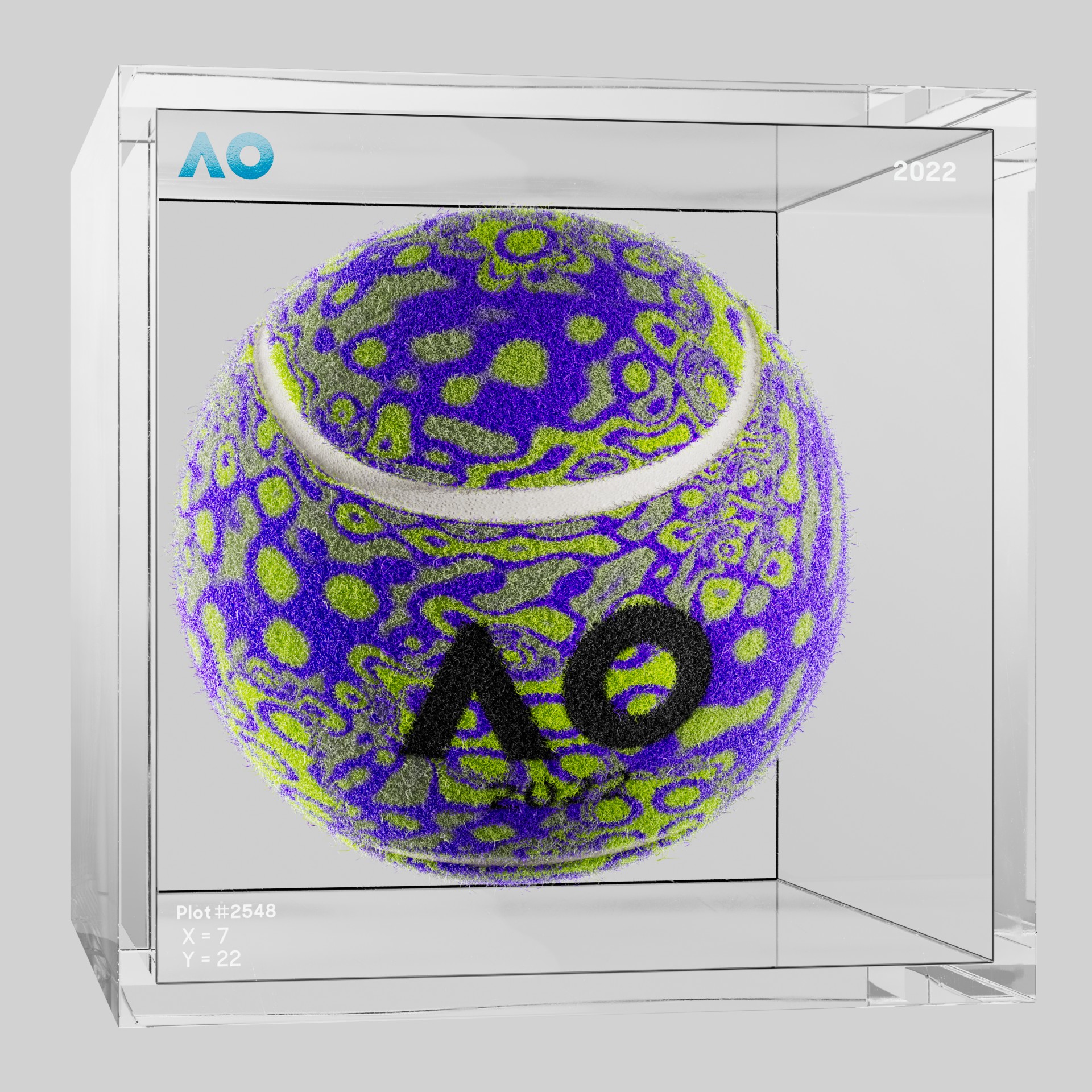 The Australian Open - The Australian Open Art Ball - AO Art Ball #1454 - NFT # 1454