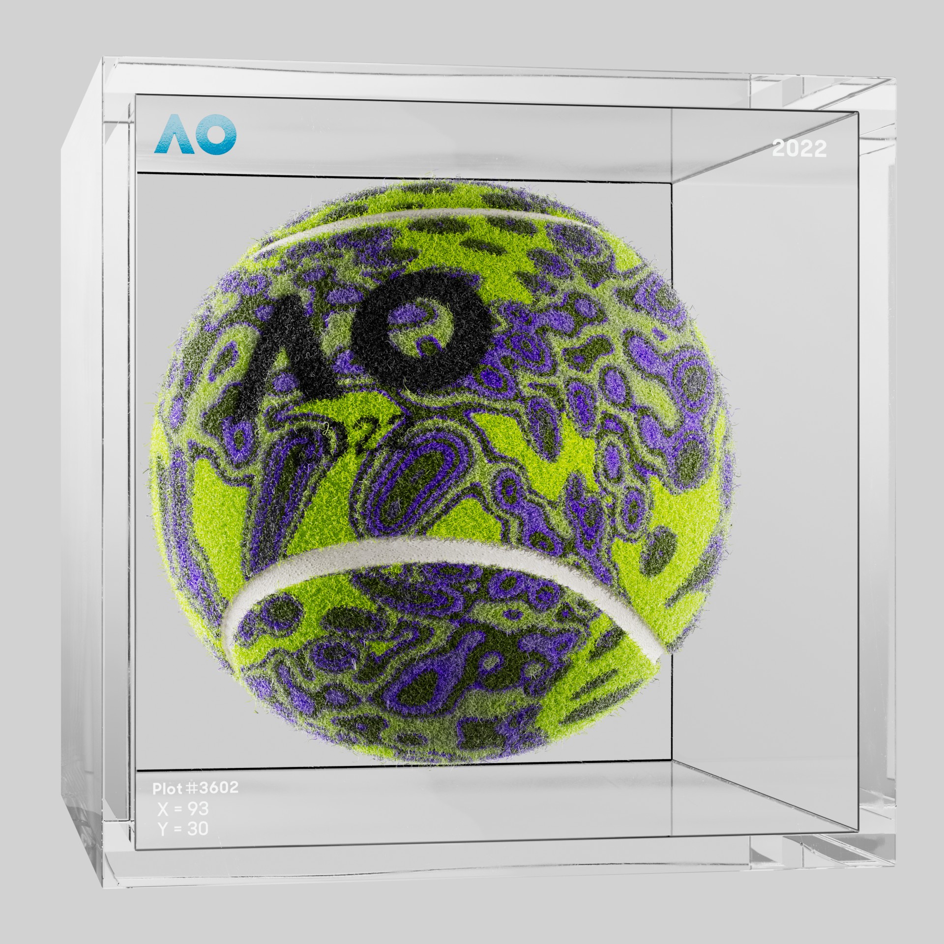 The Australian Open - The Australian Open Art Ball - AO Art Ball #1455 - NFT # 1455