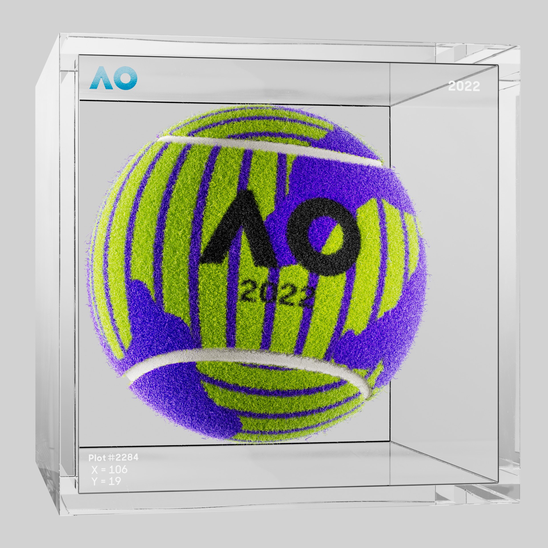 The Australian Open - The Australian Open Art Ball - AO Art Ball #1459 - NFT # 1459