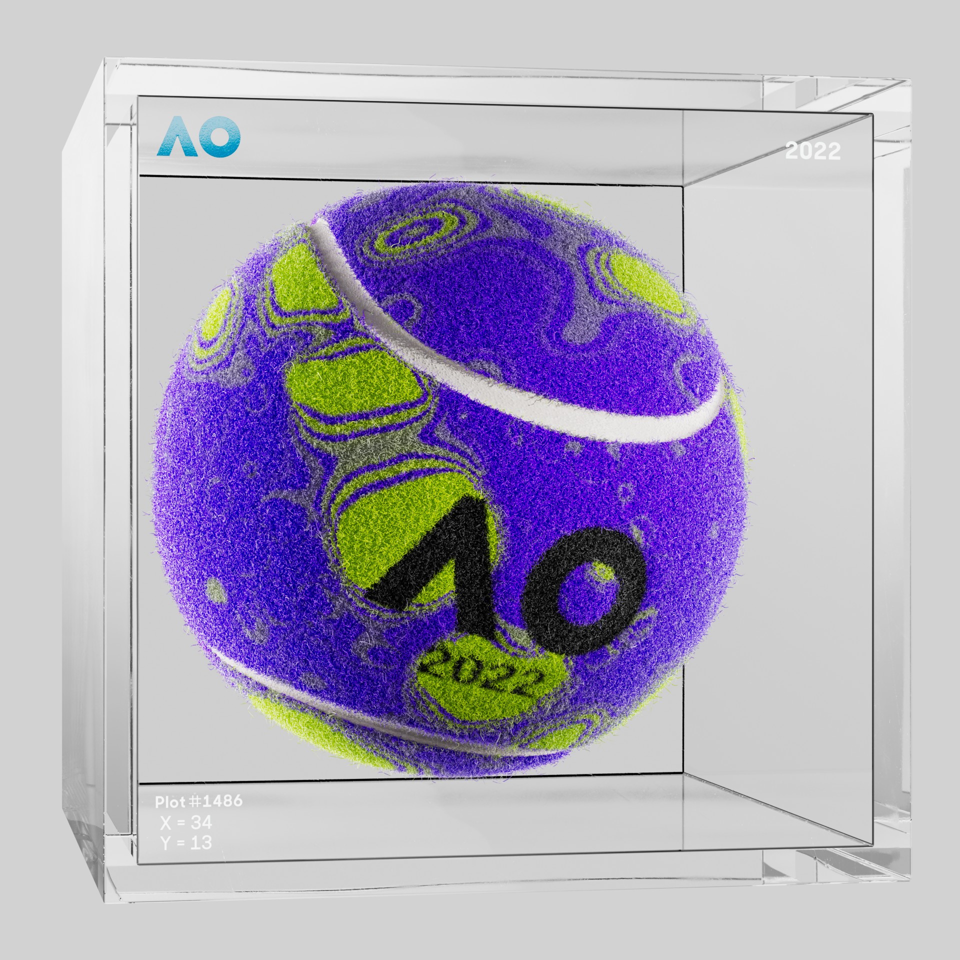 The Australian Open - The Australian Open Art Ball - AO Art Ball #1466 - NFT # 1466