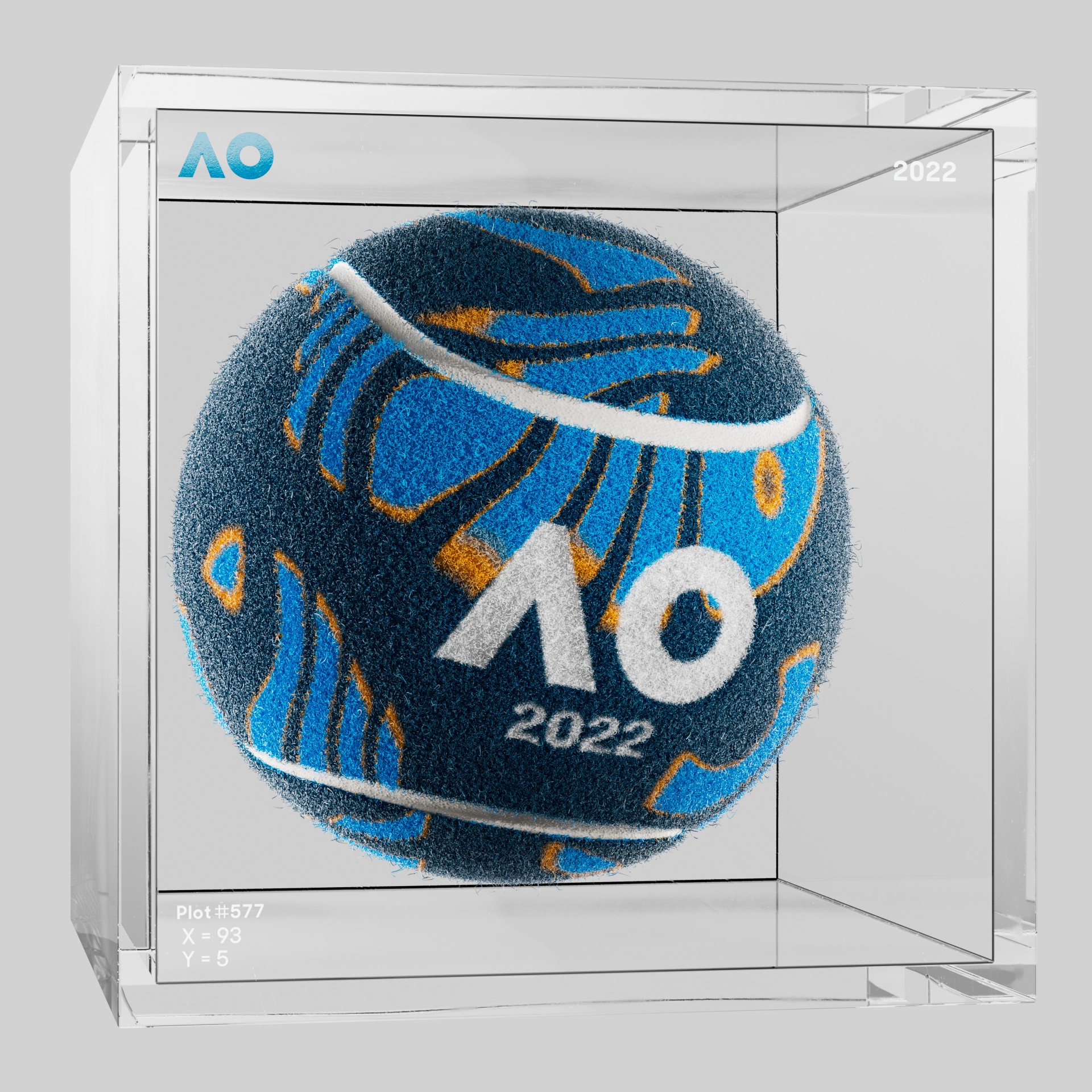 The Australian Open - The Australian Open Art Ball - AO Art Ball #1467 - NFT # 1467