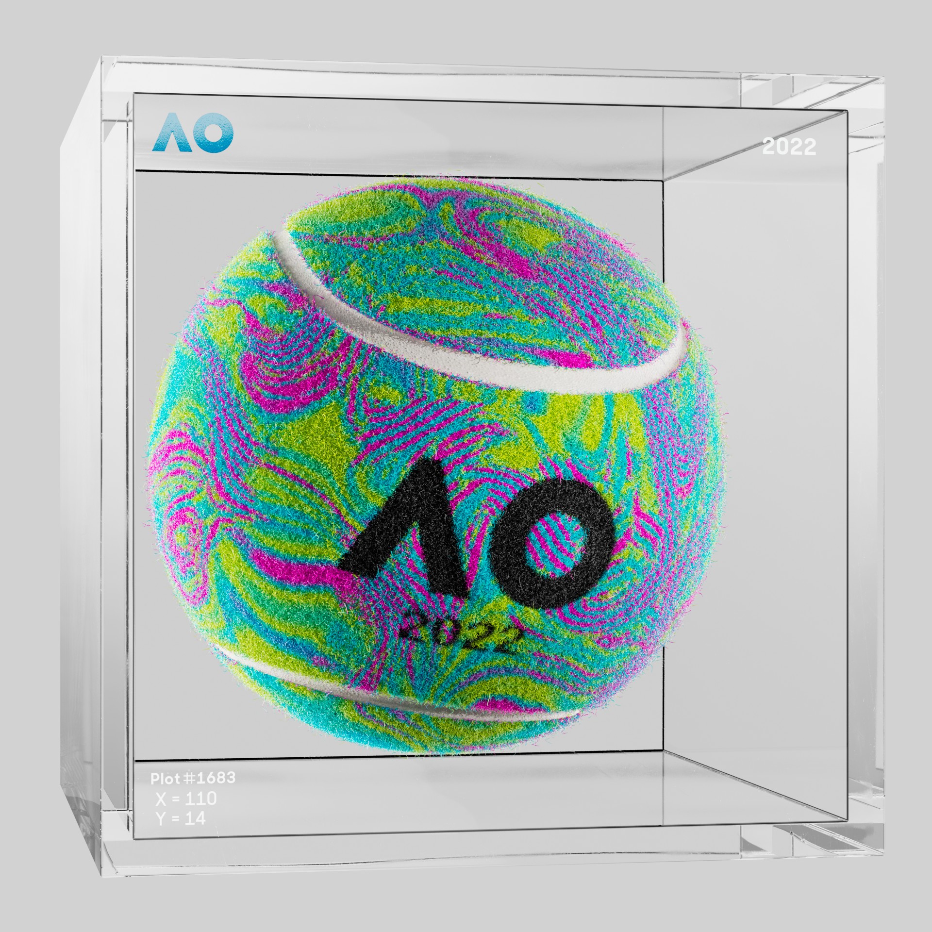 The Australian Open - The Australian Open Art Ball - AO Art Ball #1468 - NFT # 1468
