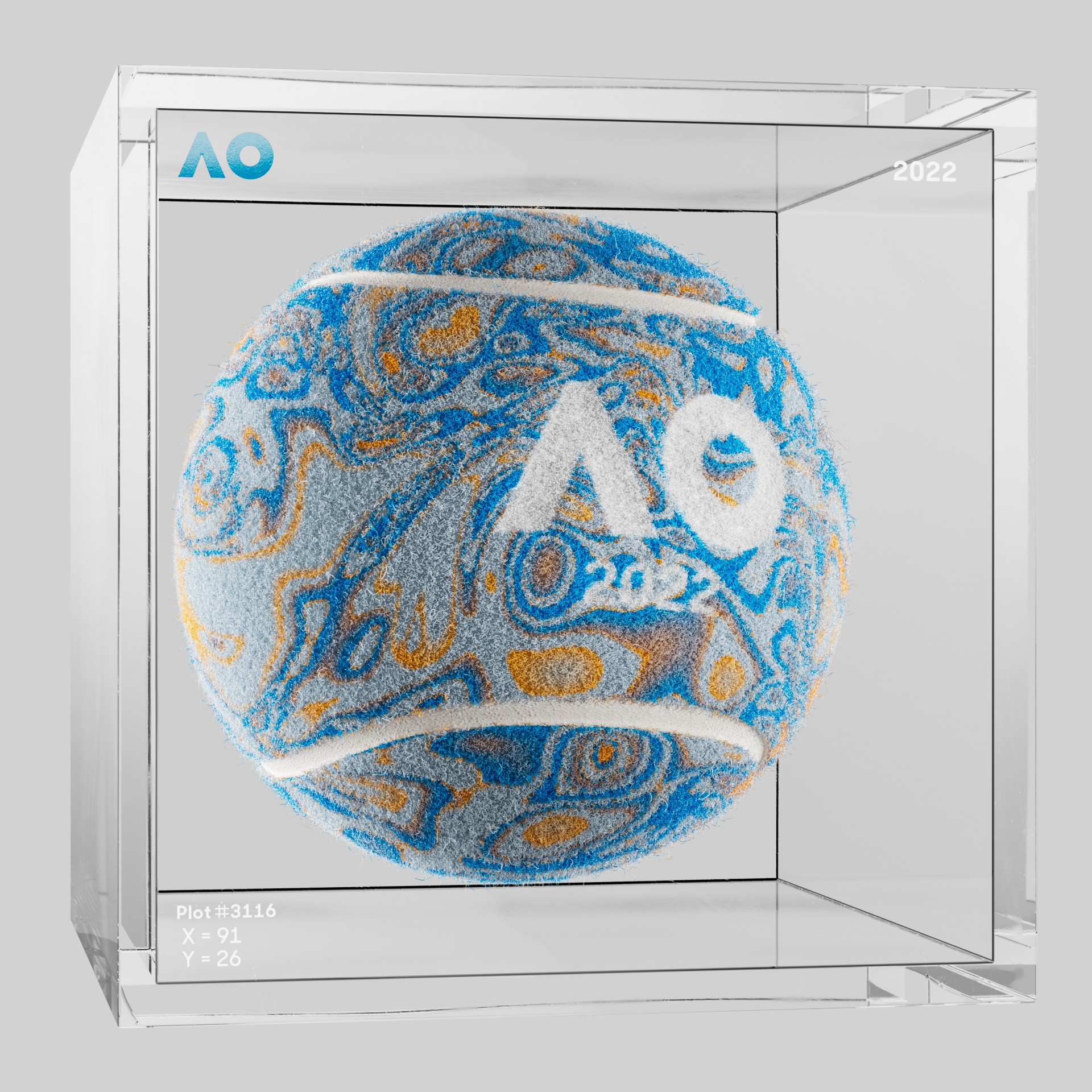 The Australian Open - The Australian Open Art Ball - AO Art Ball #147 - NFT # 147