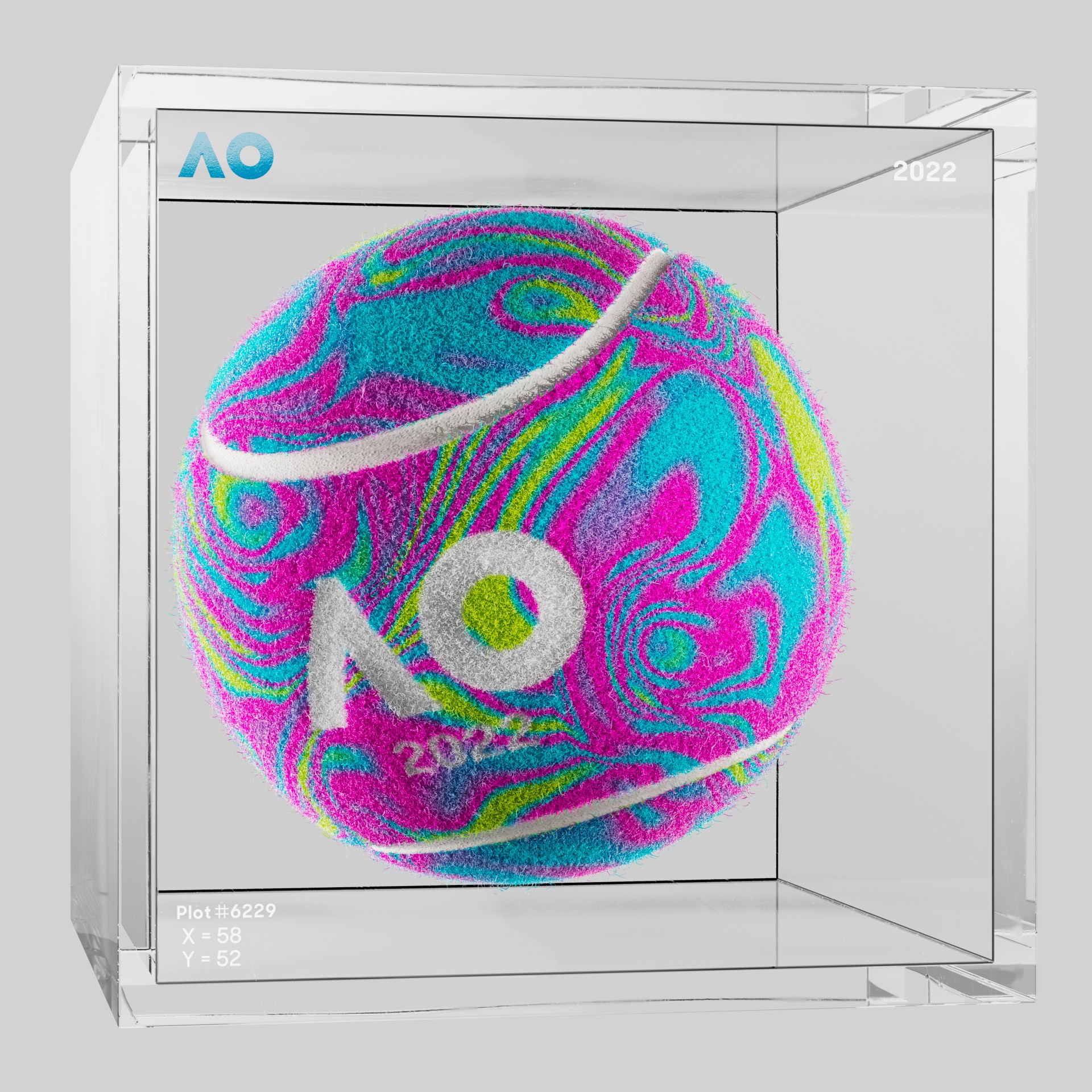 The Australian Open - The Australian Open Art Ball - AO Art Ball #1471 - NFT # 1471