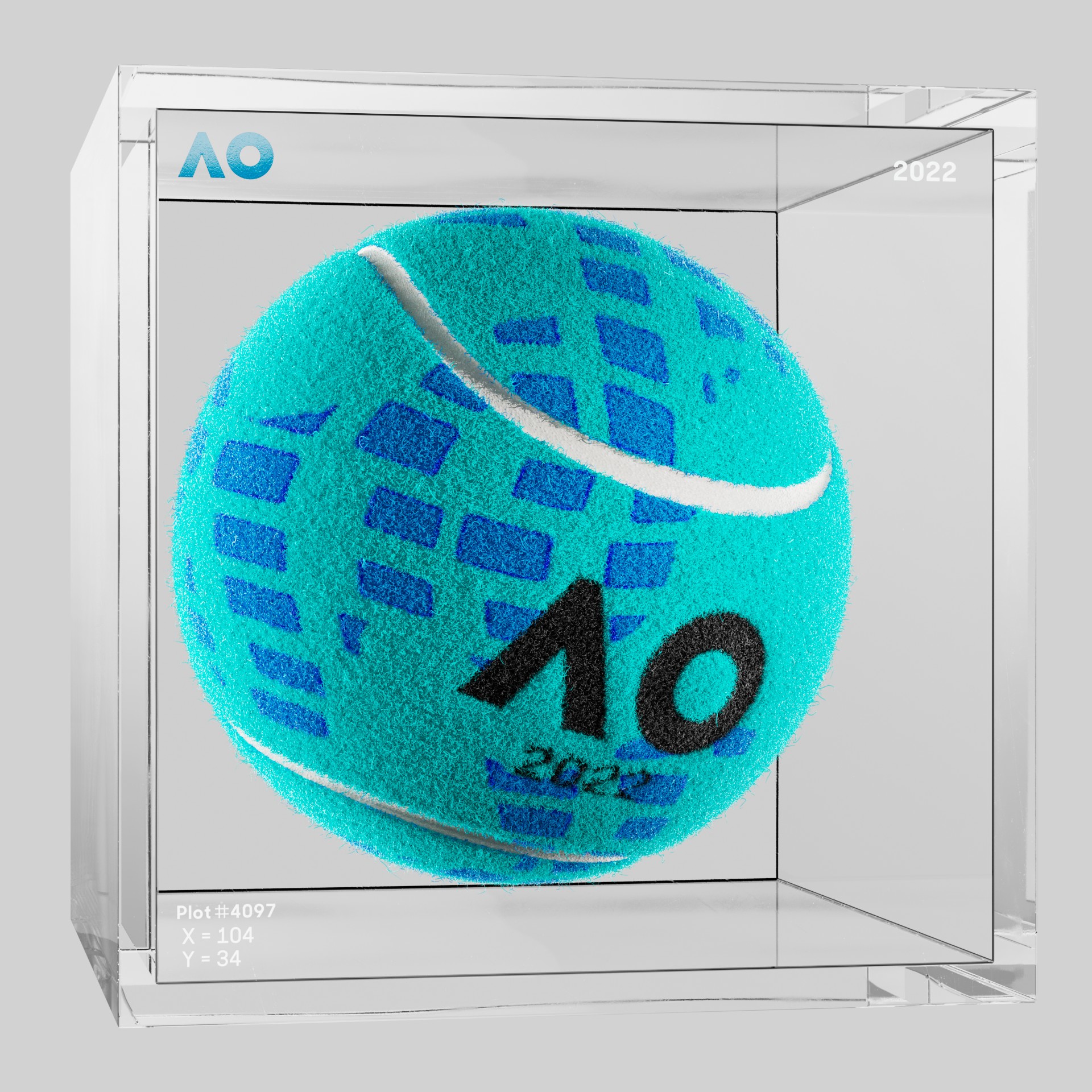 The Australian Open - The Australian Open Art Ball - AO Art Ball #1475 - NFT # 1475