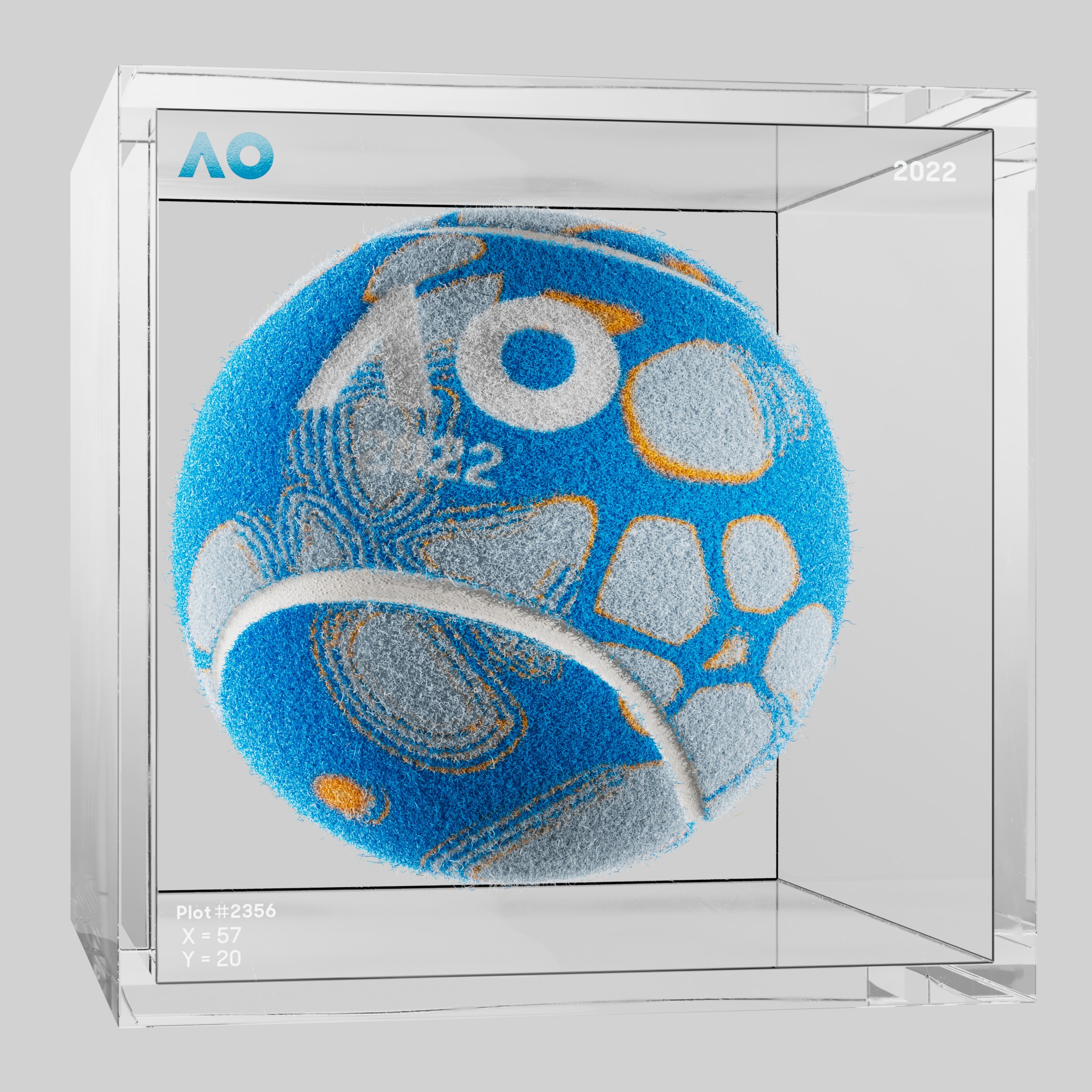 The Australian Open - The Australian Open Art Ball - AO Art Ball #1477 - NFT # 1477