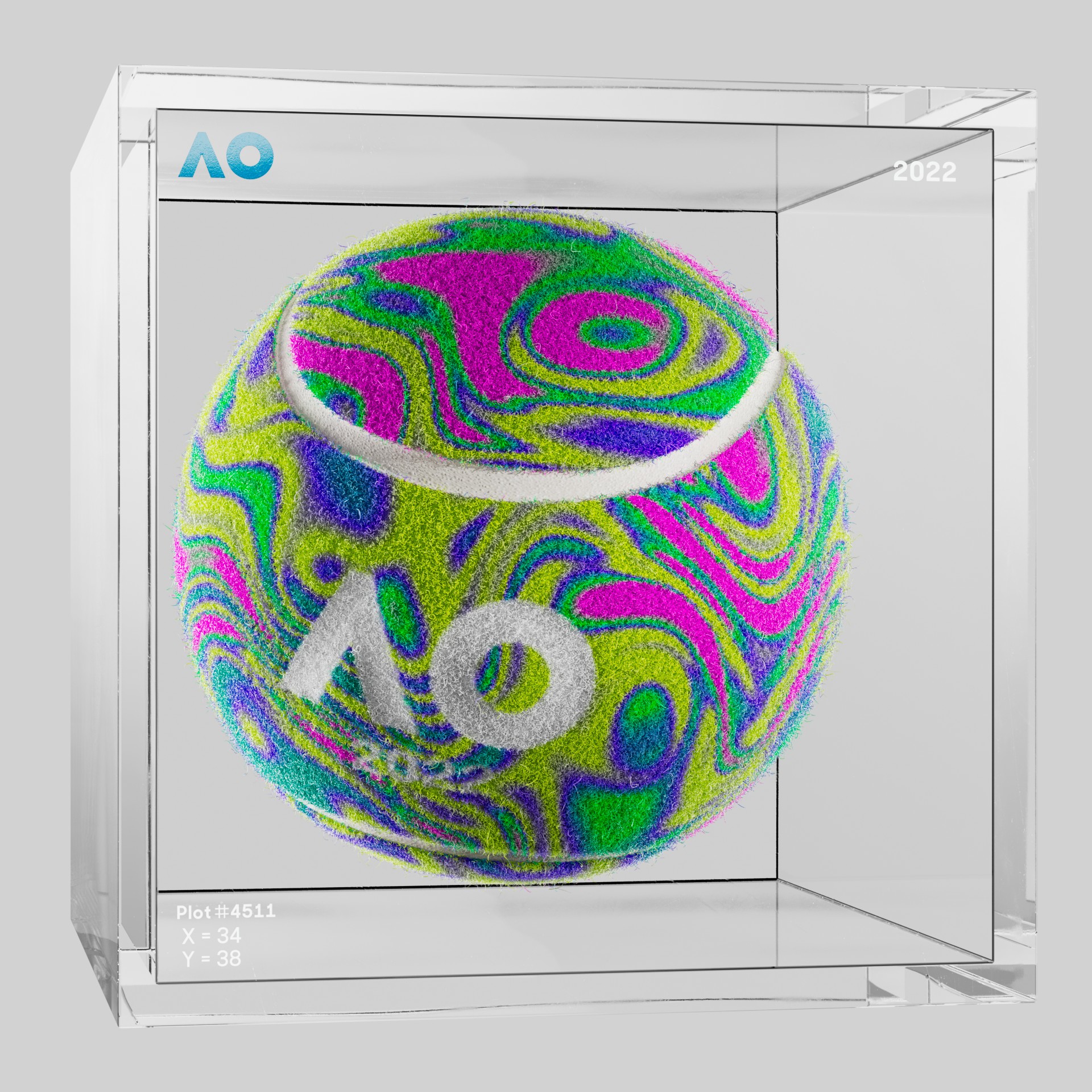 The Australian Open - The Australian Open Art Ball - AO Art Ball #1478 - NFT # 1478