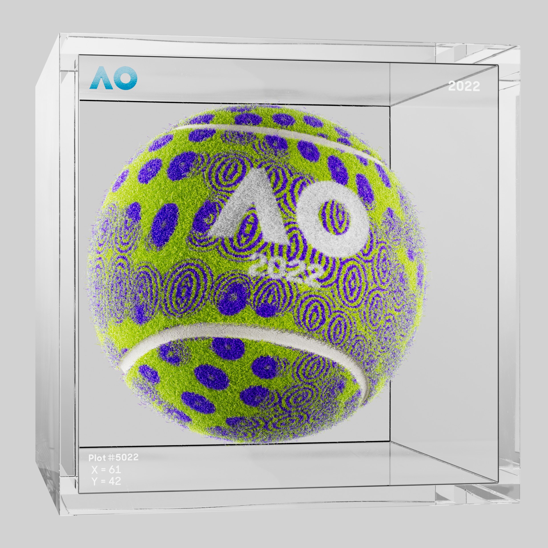The Australian Open - The Australian Open Art Ball - AO Art Ball #1480 - NFT # 1480