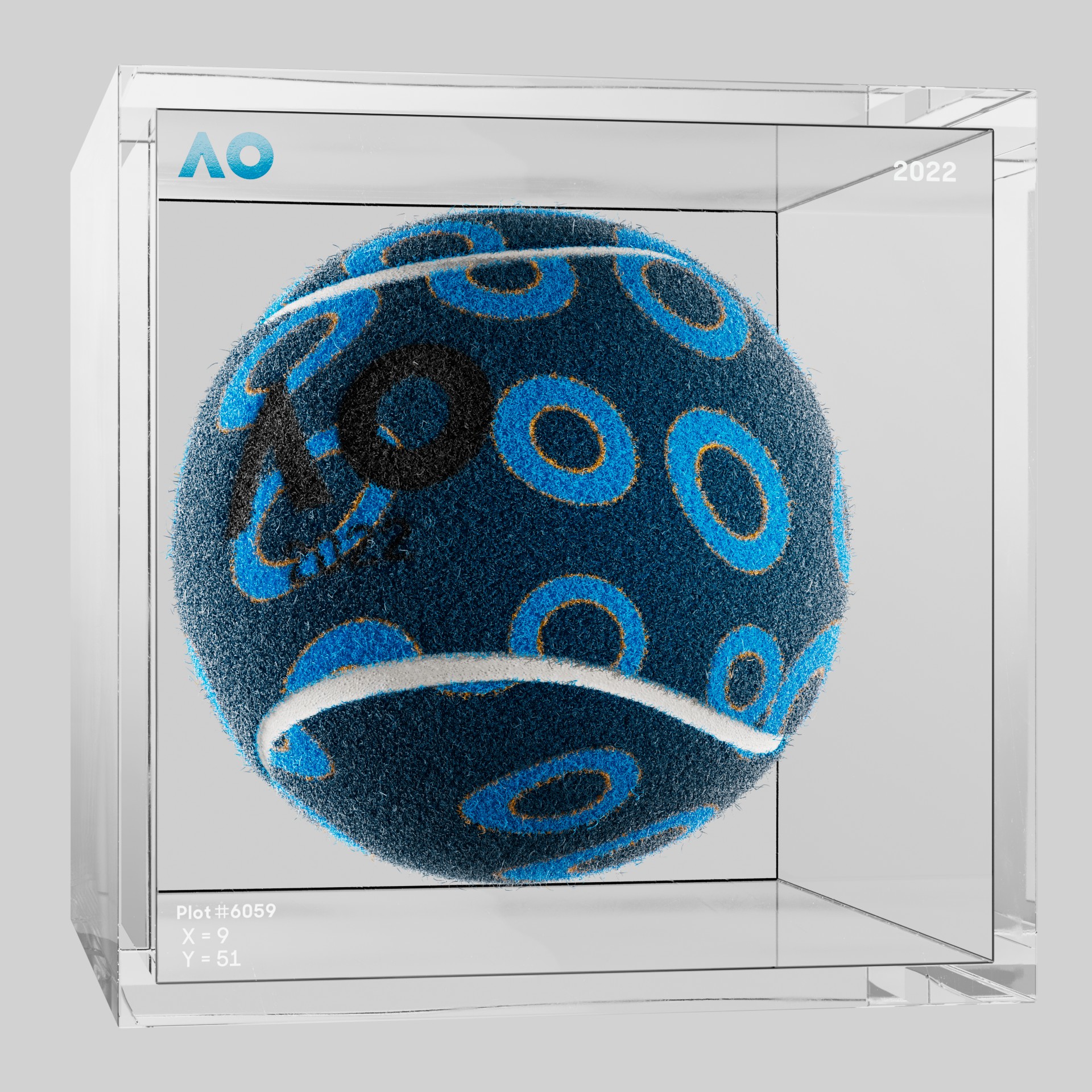 The Australian Open - The Australian Open Art Ball - AO Art Ball #1482 - NFT # 1482