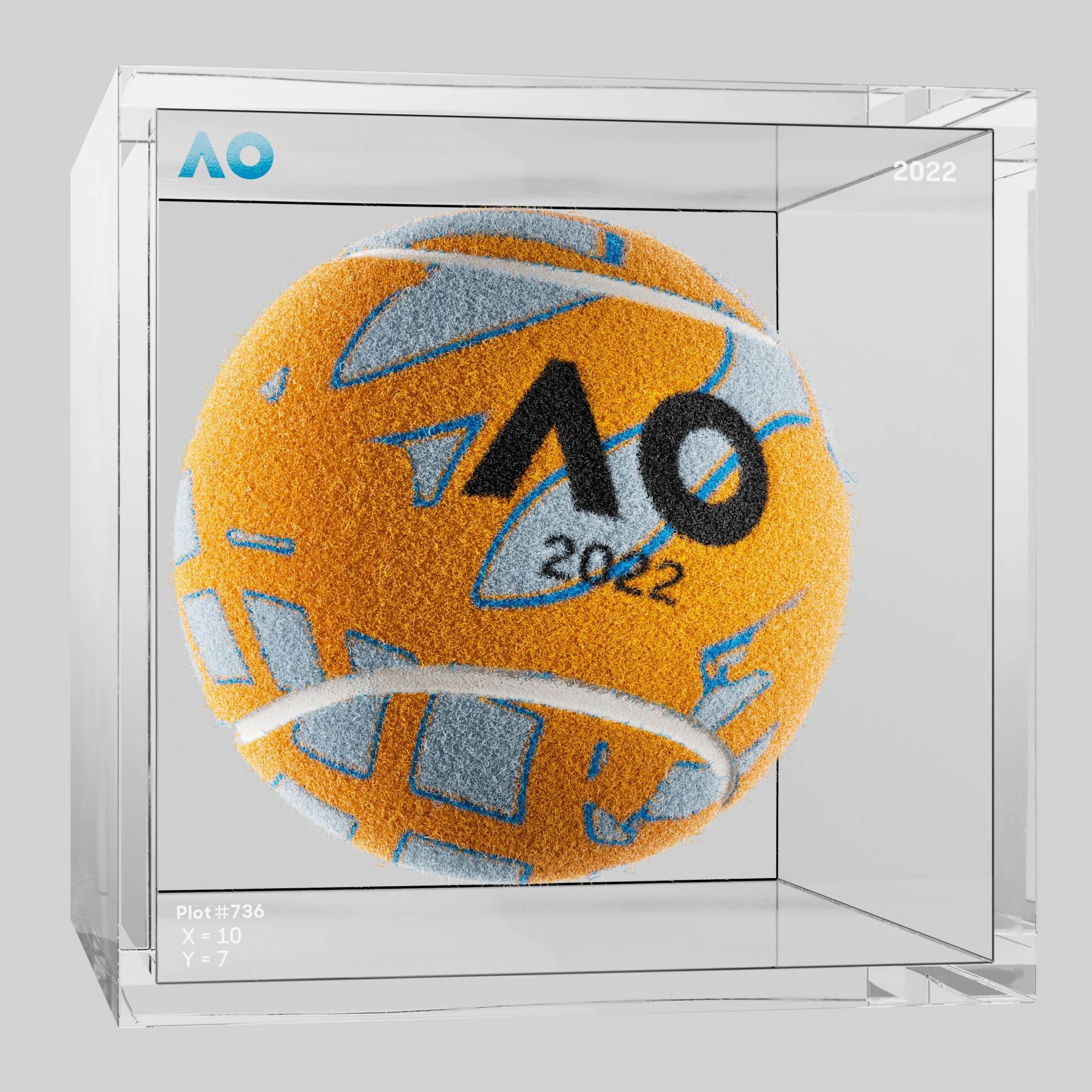 The Australian Open - The Australian Open Art Ball - AO Art Ball #1485 - NFT # 1485