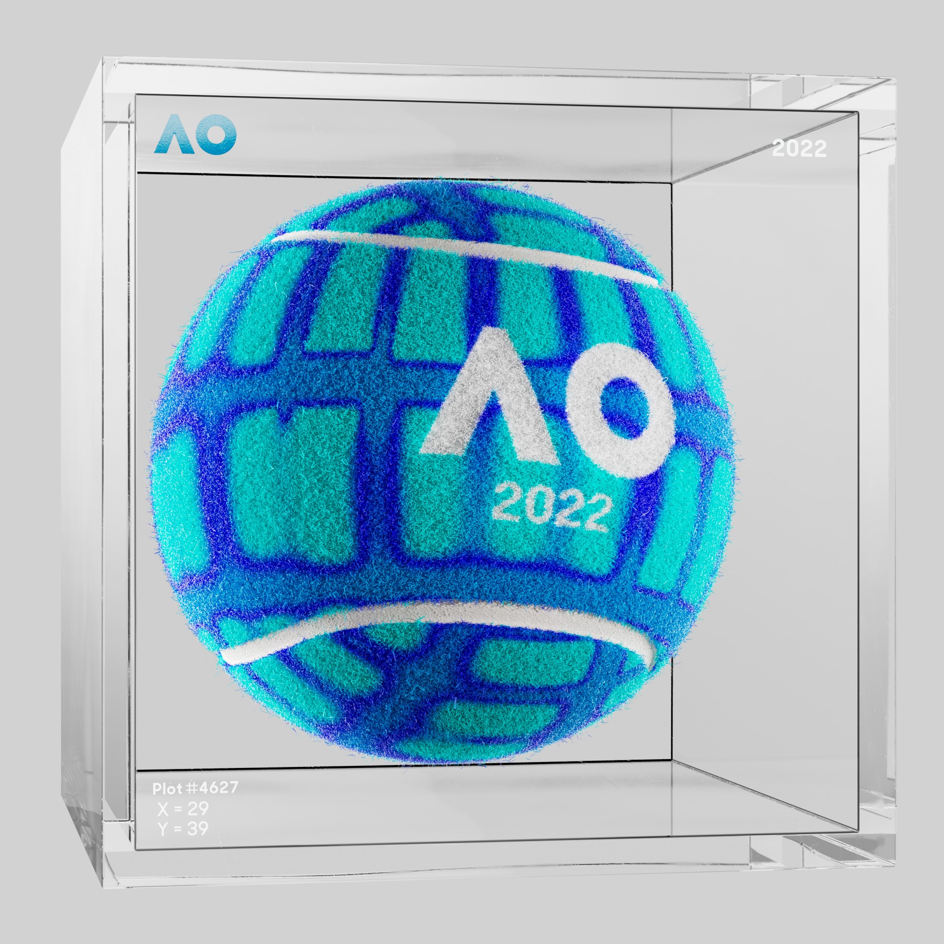 The Australian Open - The Australian Open Art Ball - AO Art Ball #1487 - NFT # 1487