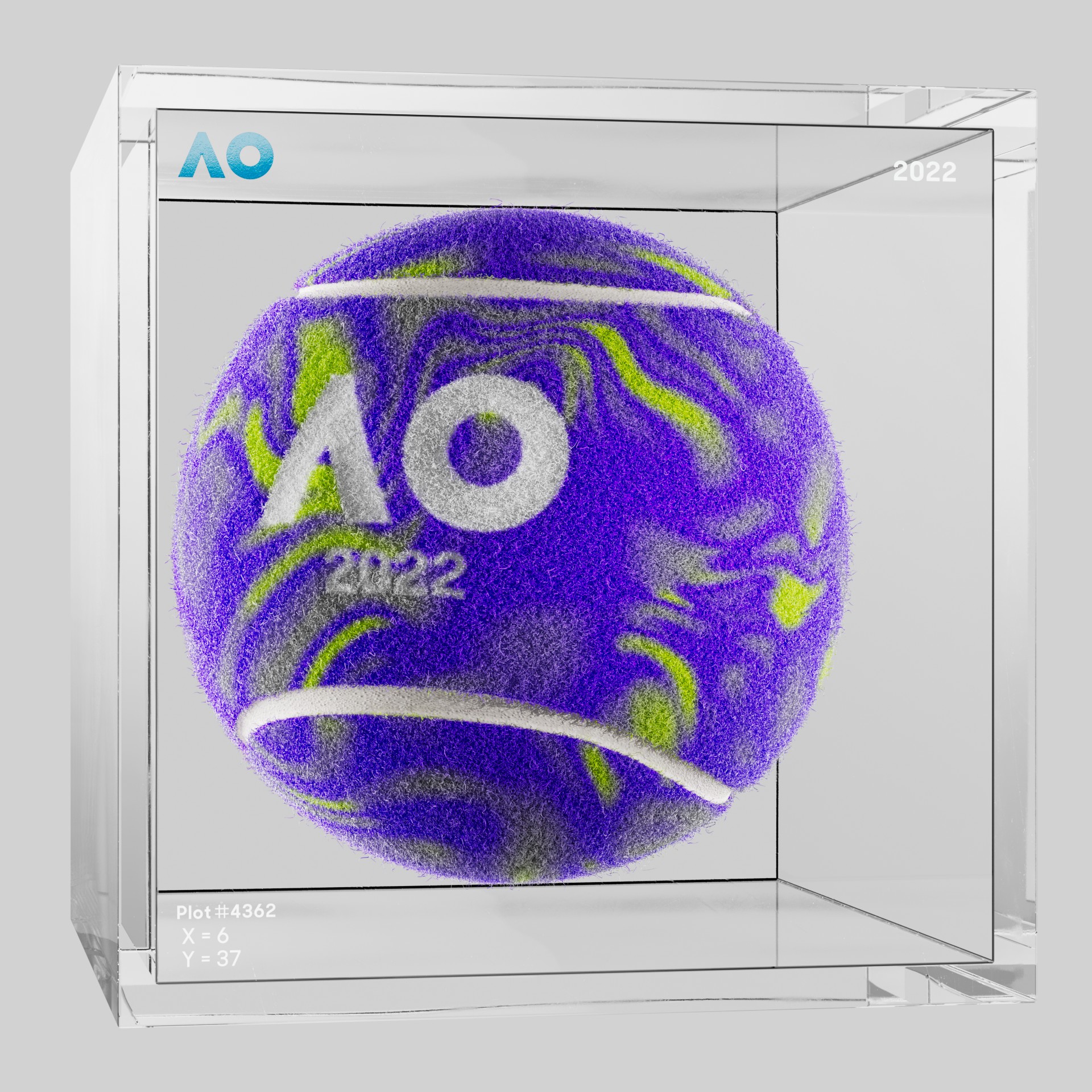 The Australian Open - The Australian Open Art Ball - AO Art Ball #1491 - NFT # 1491