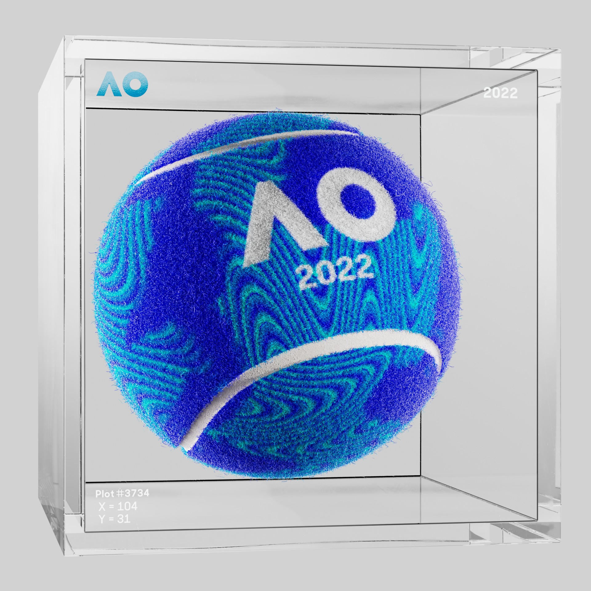 The Australian Open - The Australian Open Art Ball - AO Art Ball #1493 - NFT # 1493