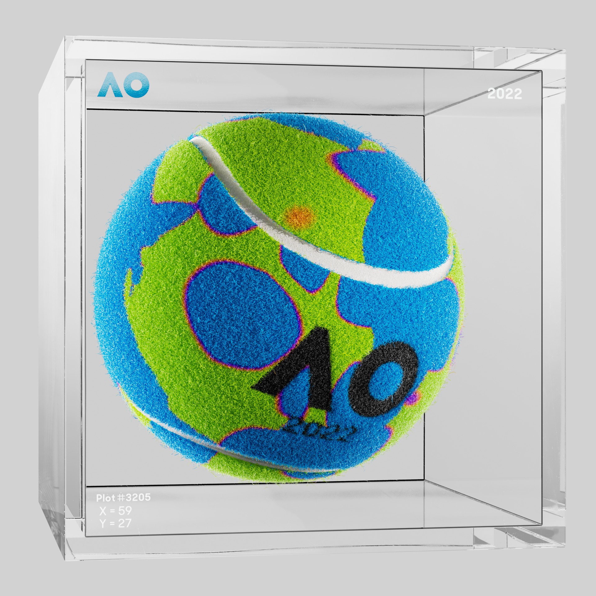 The Australian Open - The Australian Open Art Ball - AO Art Ball #1495 - NFT # 1495