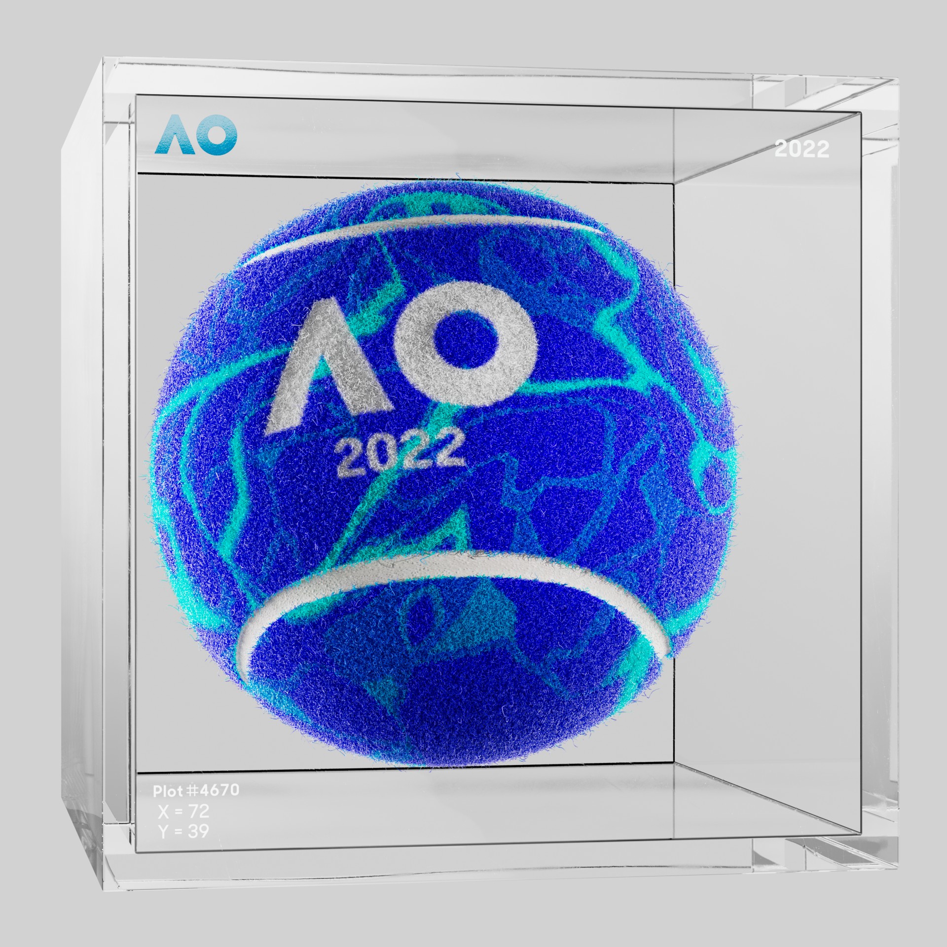 The Australian Open - The Australian Open Art Ball - AO Art Ball #1497 - NFT # 1497