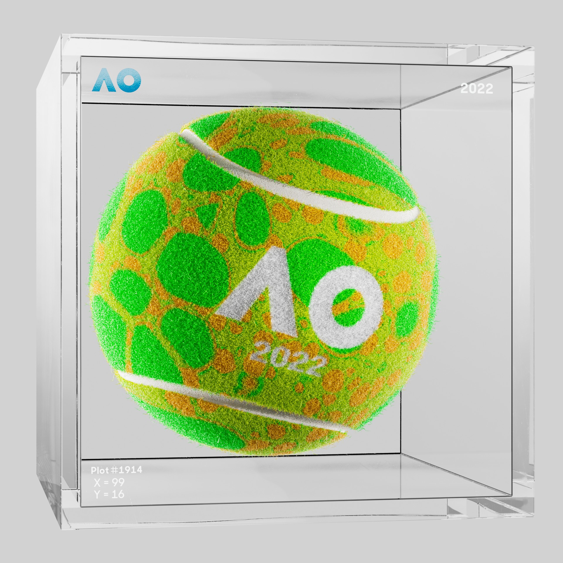 The Australian Open - The Australian Open Art Ball - AO Art Ball #1498 - NFT # 1498