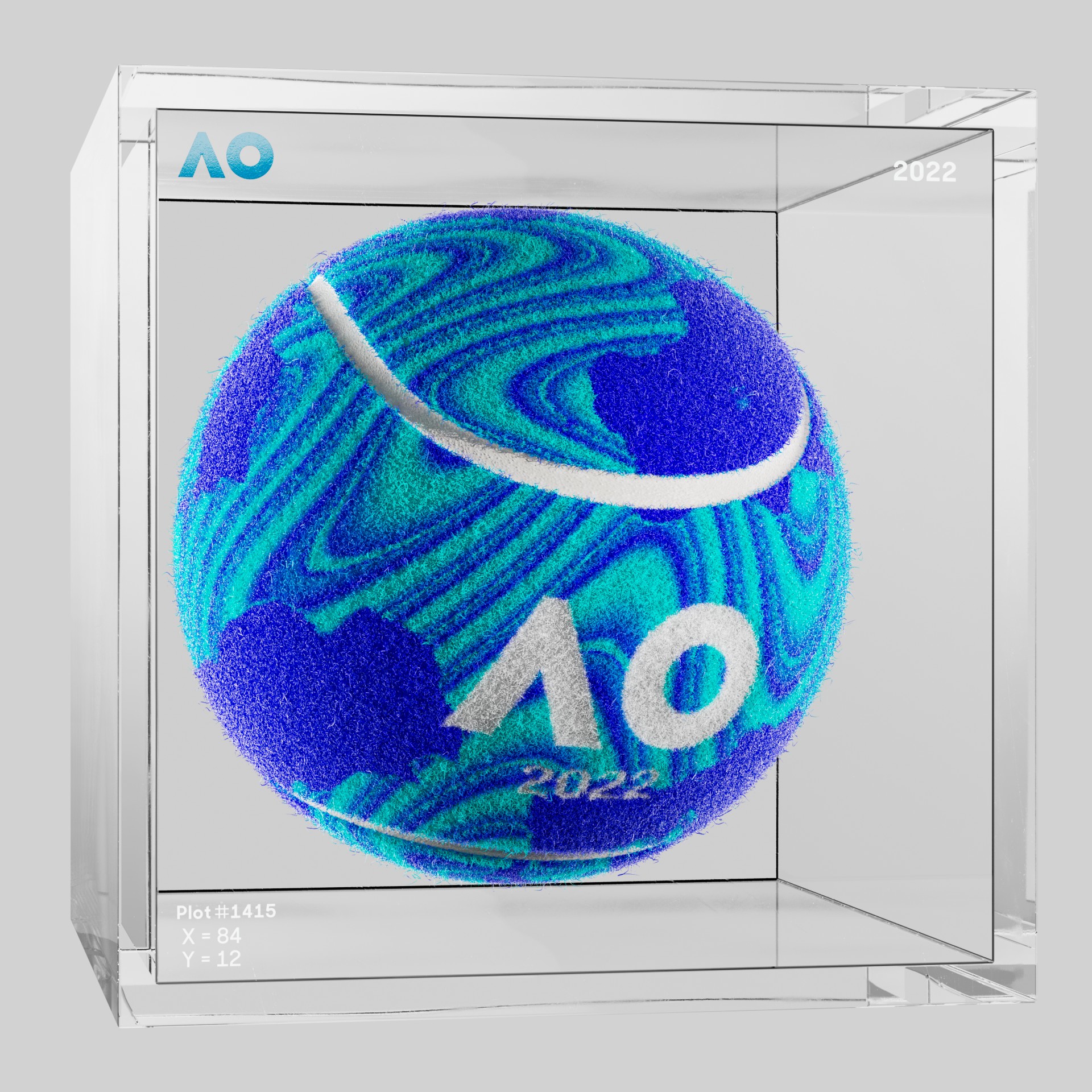 The Australian Open - The Australian Open Art Ball - AO Art Ball #1501 - NFT # 1501
