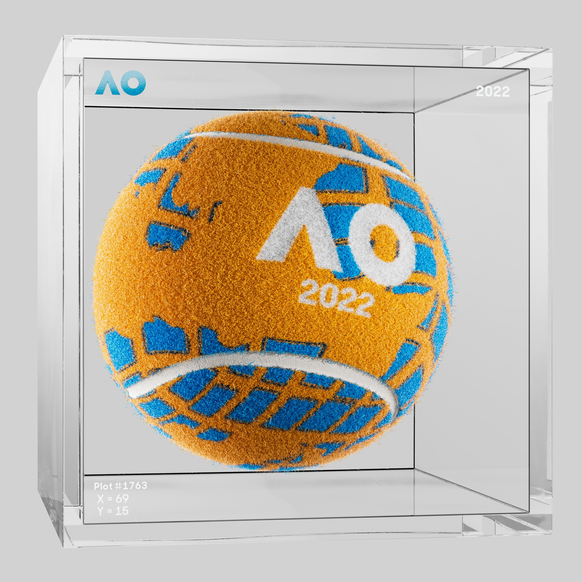 The Australian Open - The Australian Open Art Ball - AO Art Ball #1502 - NFT # 1502