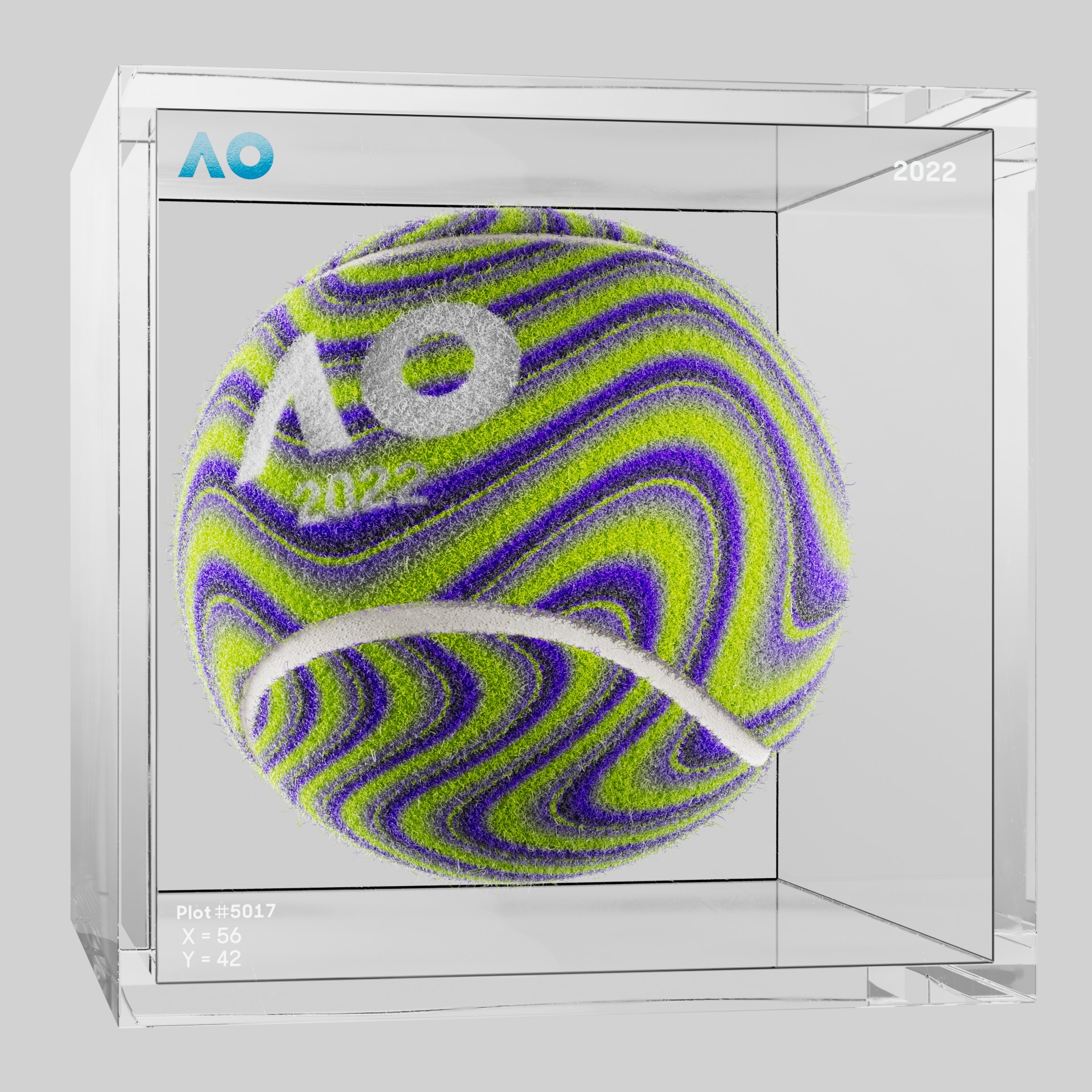 The Australian Open - The Australian Open Art Ball - AO Art Ball #1512 - NFT # 1512