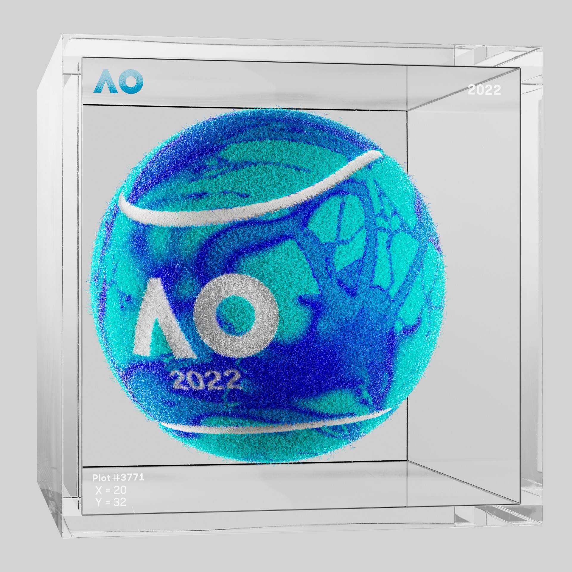 The Australian Open - The Australian Open Art Ball - AO Art Ball #1513 - NFT # 1513