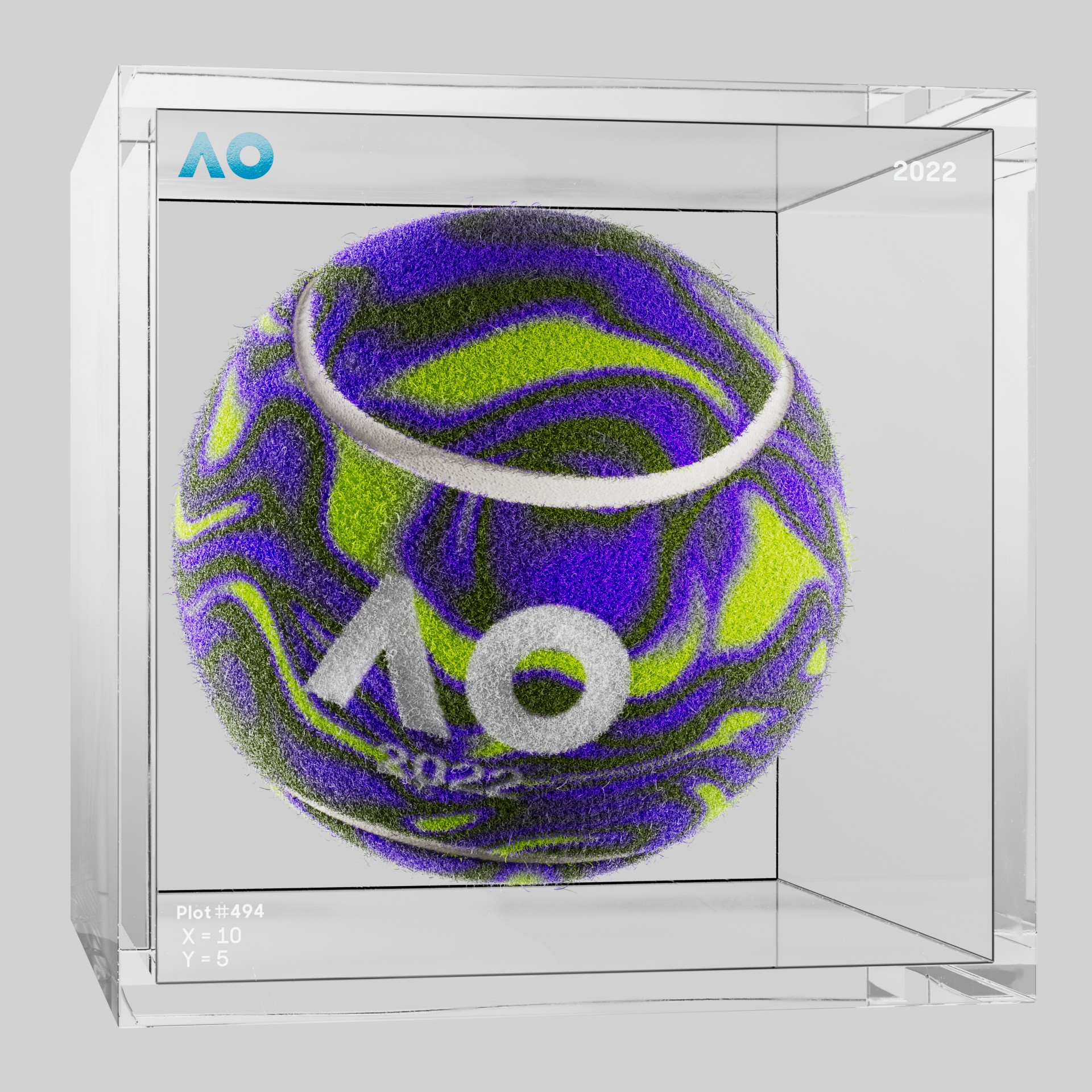 The Australian Open - The Australian Open Art Ball - AO Art Ball #1514 - NFT # 1514