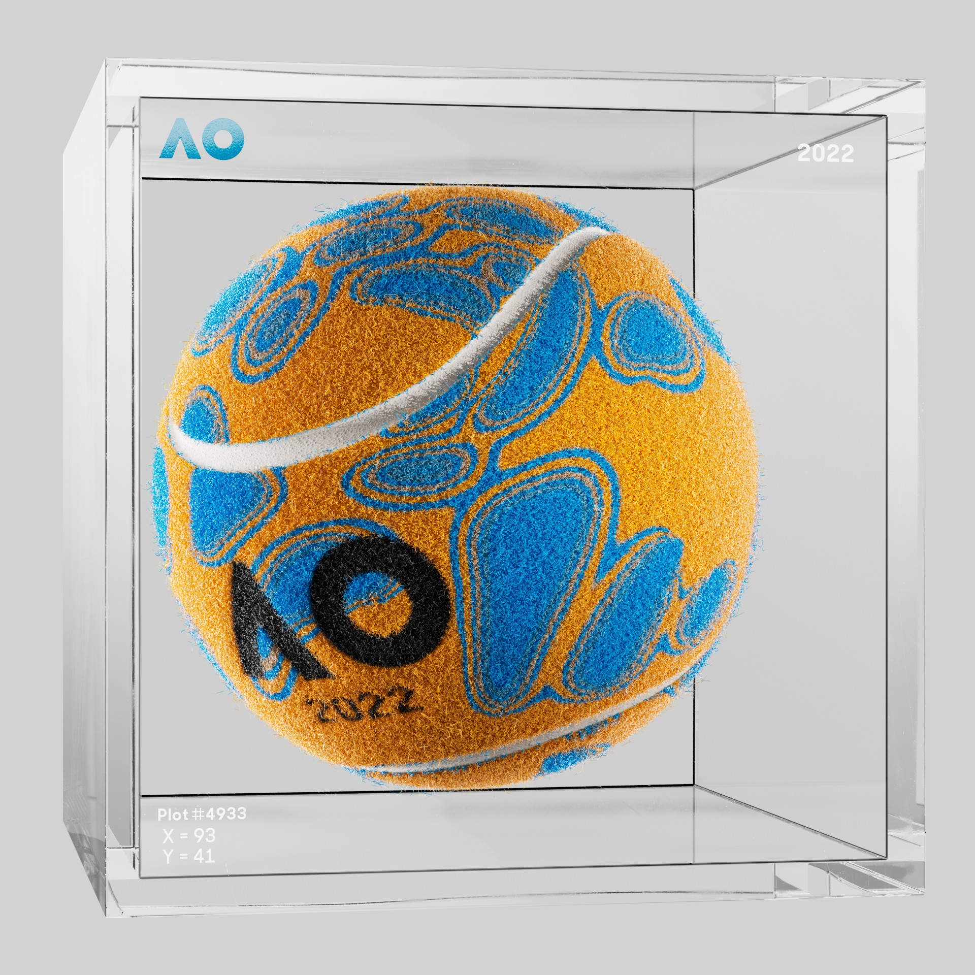 The Australian Open - The Australian Open Art Ball - AO Art Ball #1515 - NFT # 1515