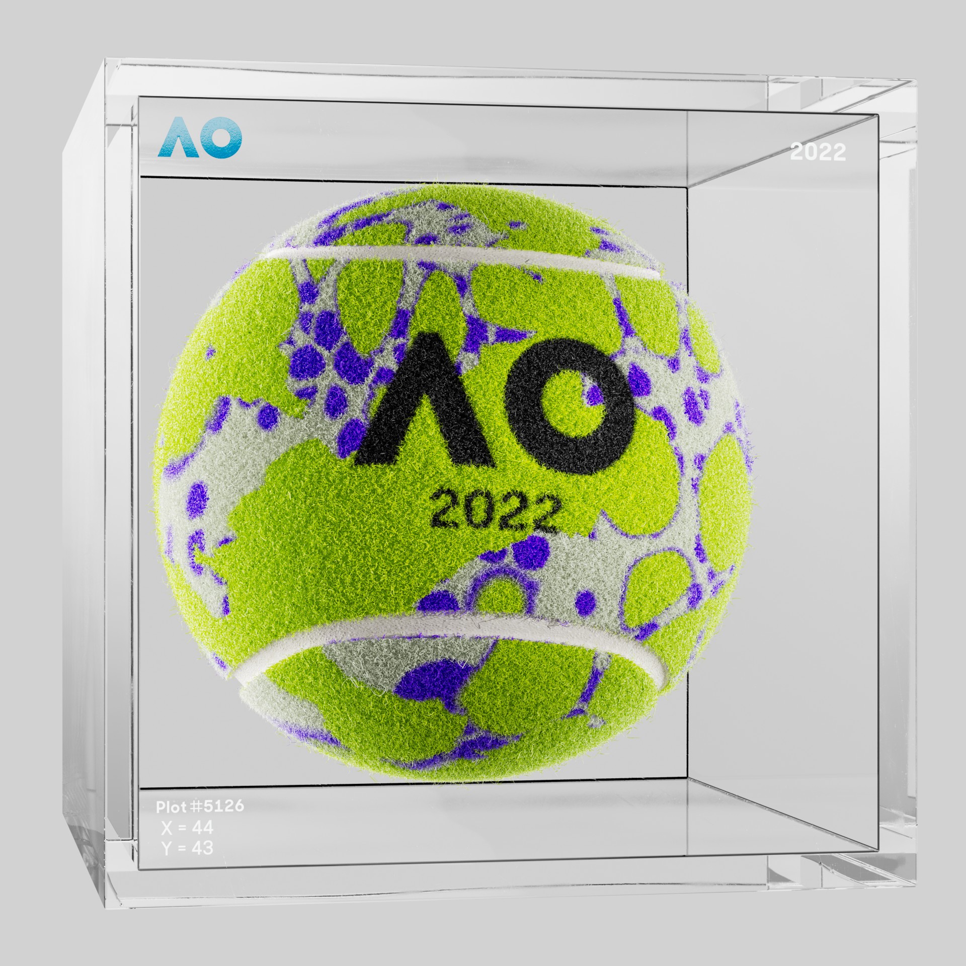 The Australian Open - The Australian Open Art Ball - AO Art Ball #1517 - NFT # 1517