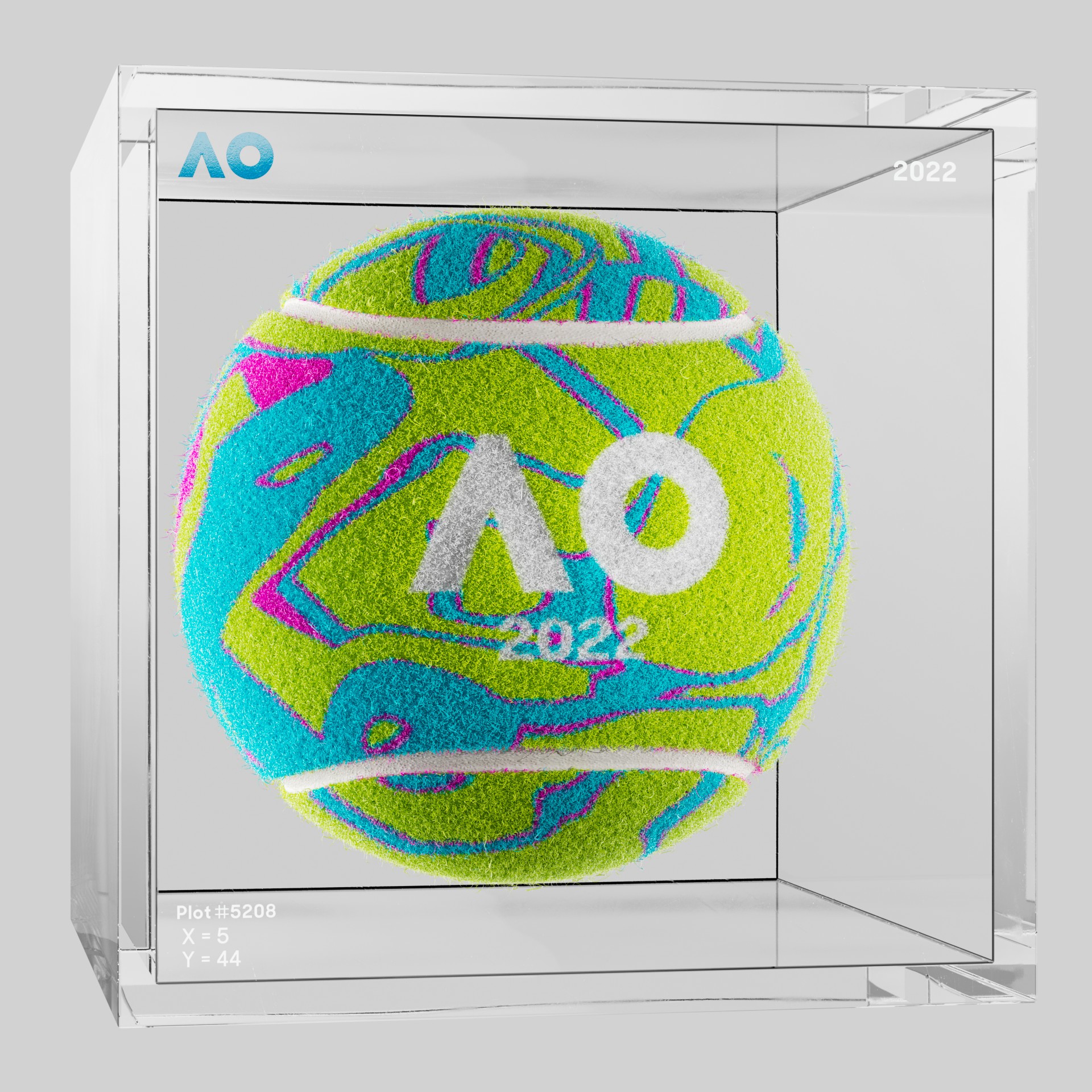 The Australian Open - The Australian Open Art Ball - AO Art Ball #1518 - NFT # 1518