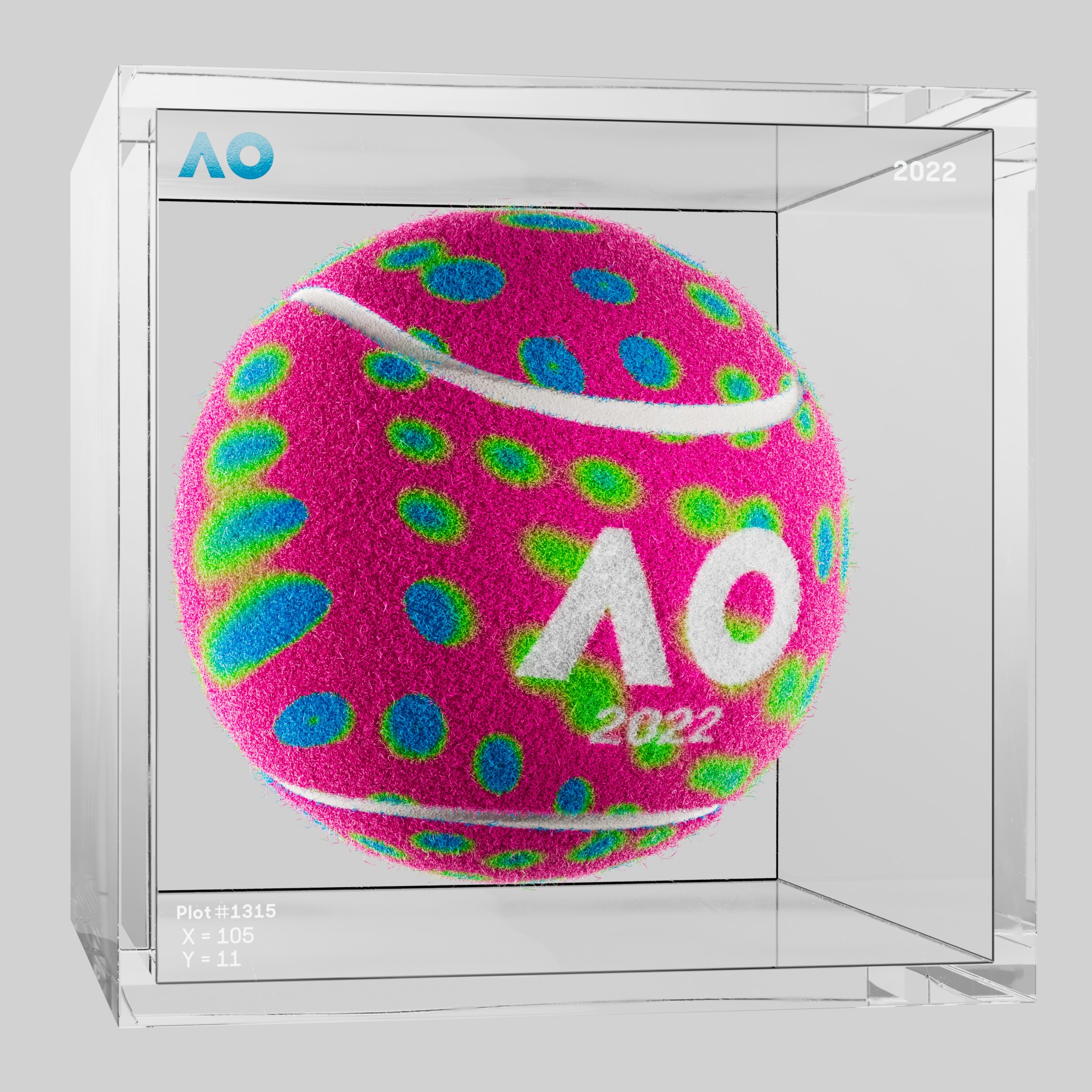The Australian Open - The Australian Open Art Ball - AO Art Ball #1519 - NFT # 1519