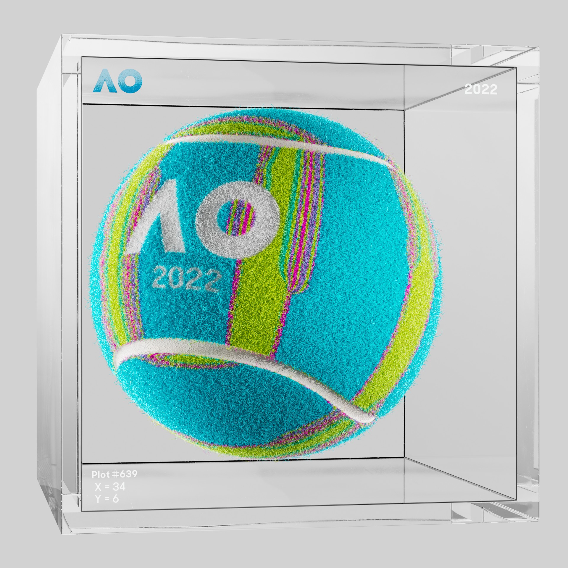 The Australian Open - The Australian Open Art Ball - AO Art Ball #1523 - NFT # 1523
