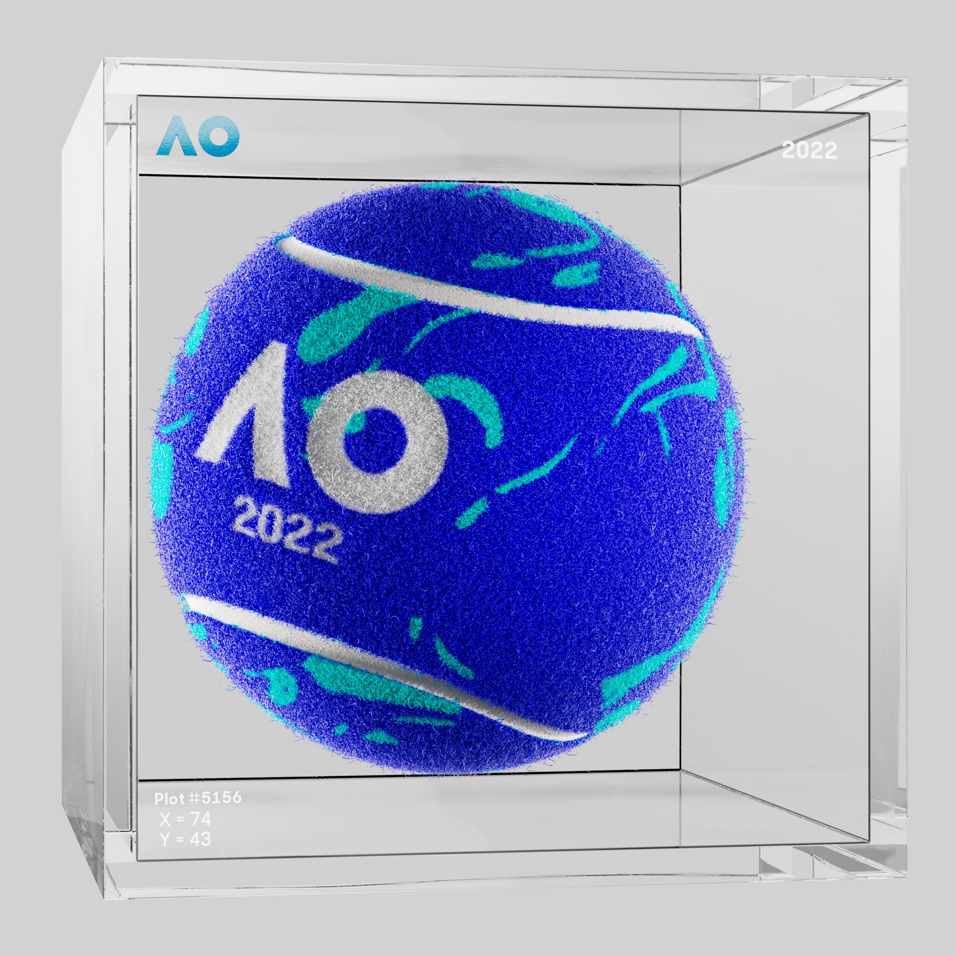 The Australian Open - The Australian Open Art Ball - AO Art Ball #1524 - NFT # 1524