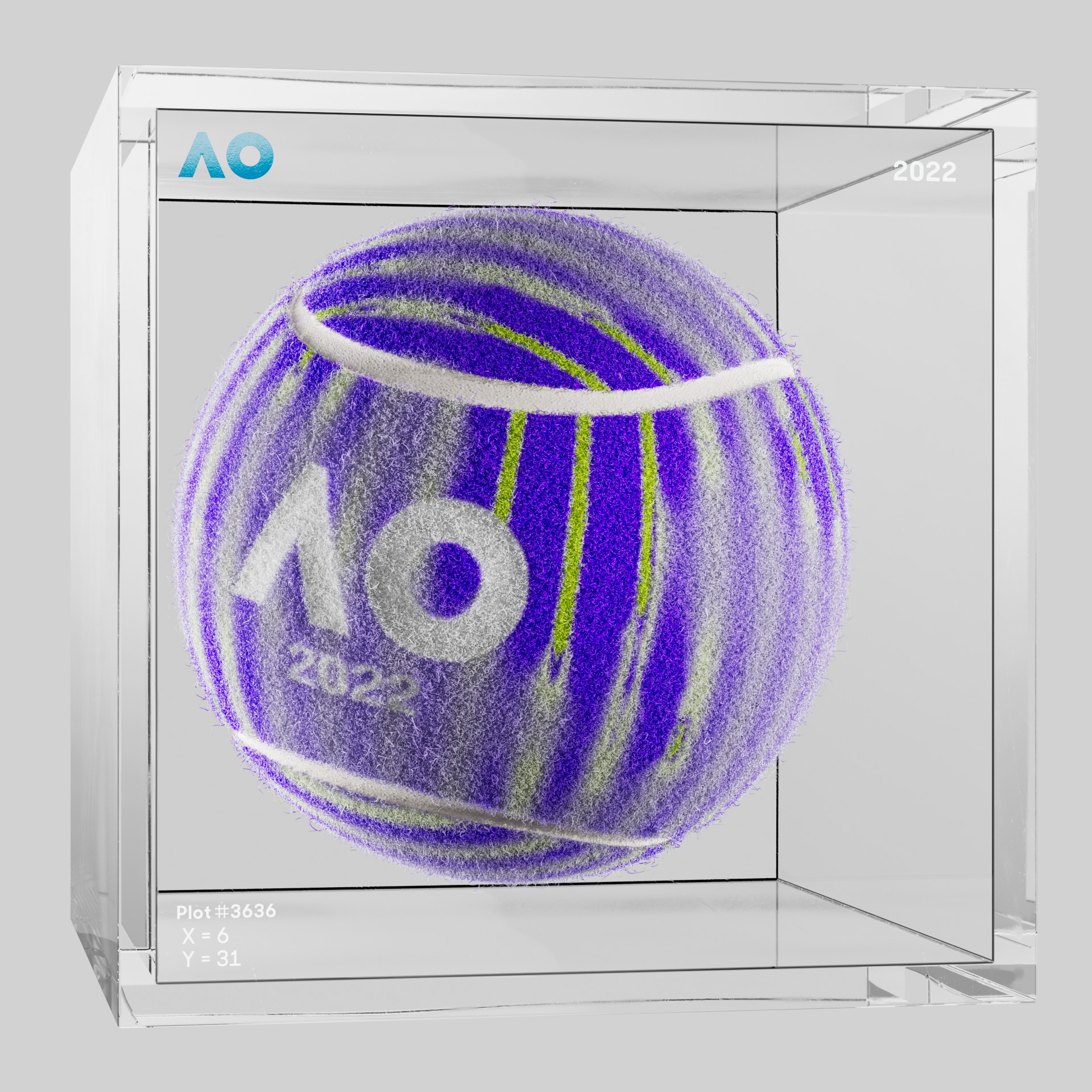 The Australian Open - The Australian Open Art Ball - AO Art Ball #1527 - NFT # 1527