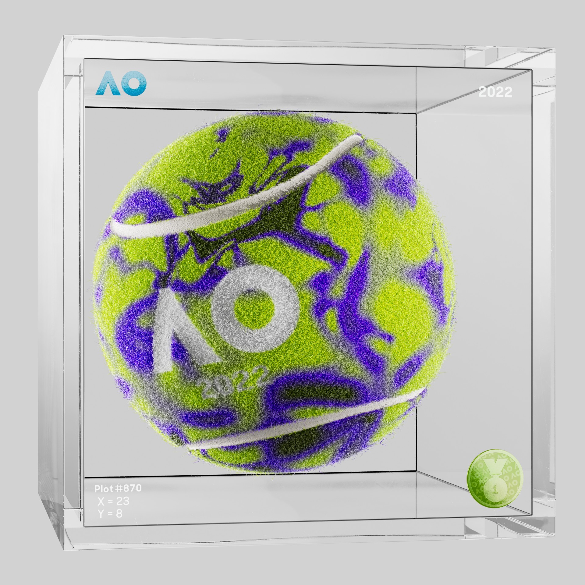 The Australian Open - The Australian Open Art Ball - AO Art Ball #1528 - NFT # 1528