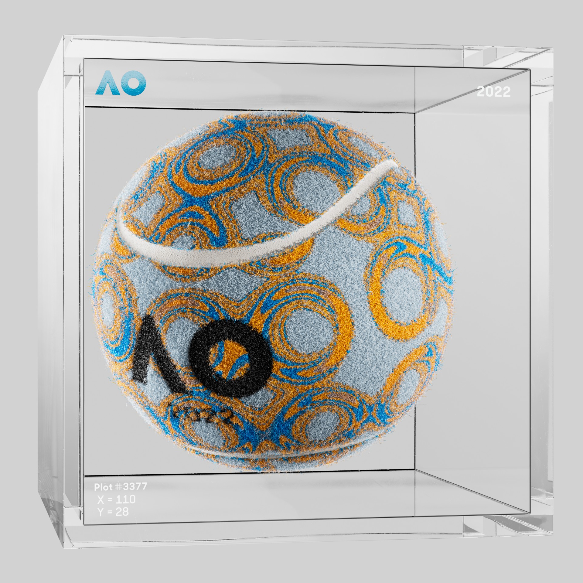 The Australian Open - The Australian Open Art Ball - AO Art Ball #1529 - NFT # 1529