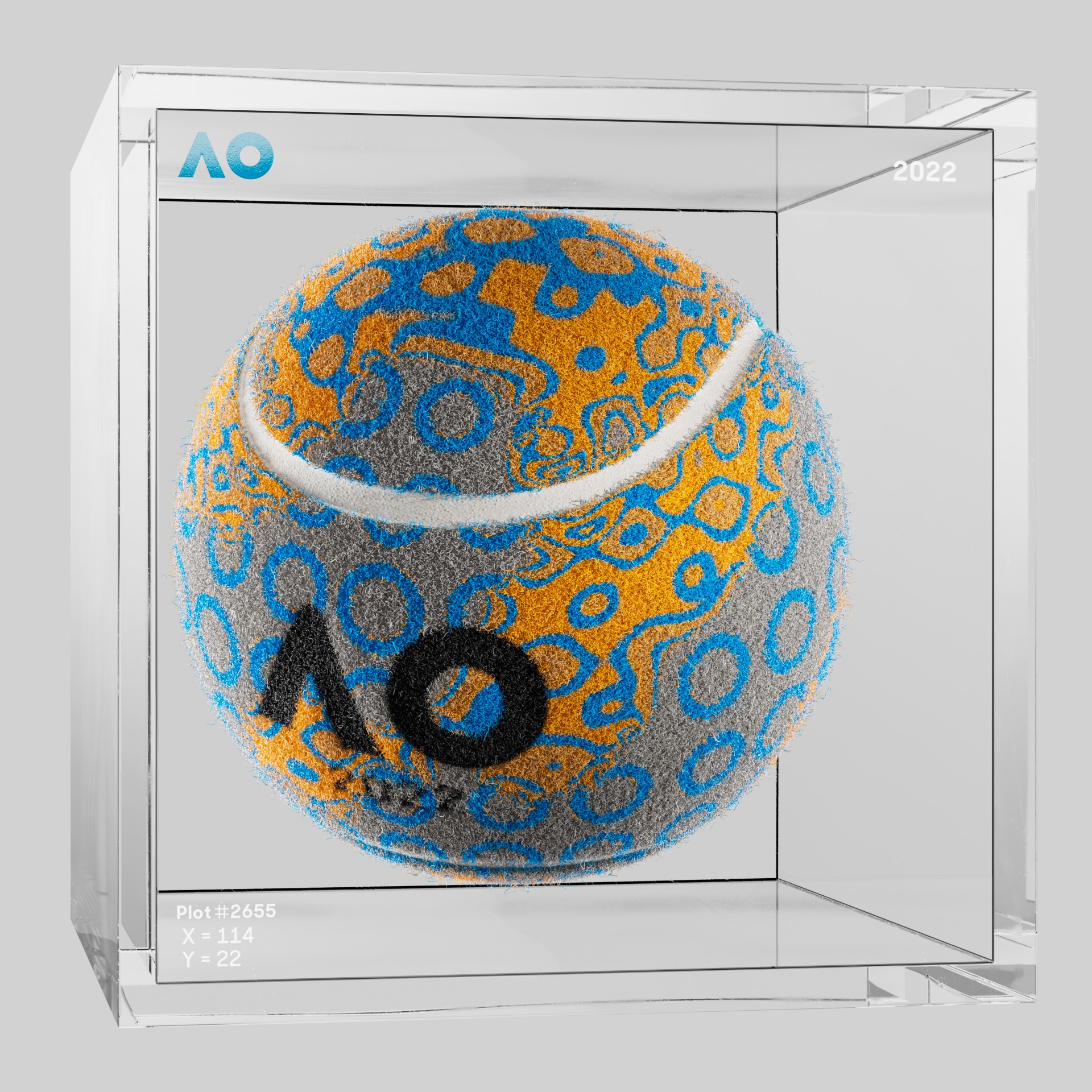 The Australian Open - The Australian Open Art Ball - AO Art Ball #153 - NFT # 153