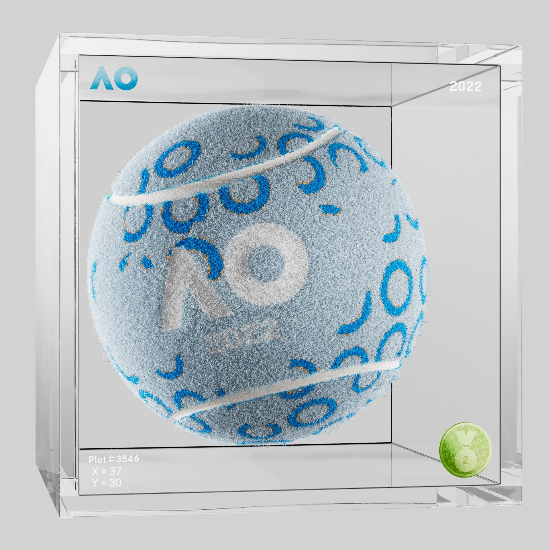 The Australian Open - The Australian Open Art Ball - AO Art Ball #1533 - NFT # 1533